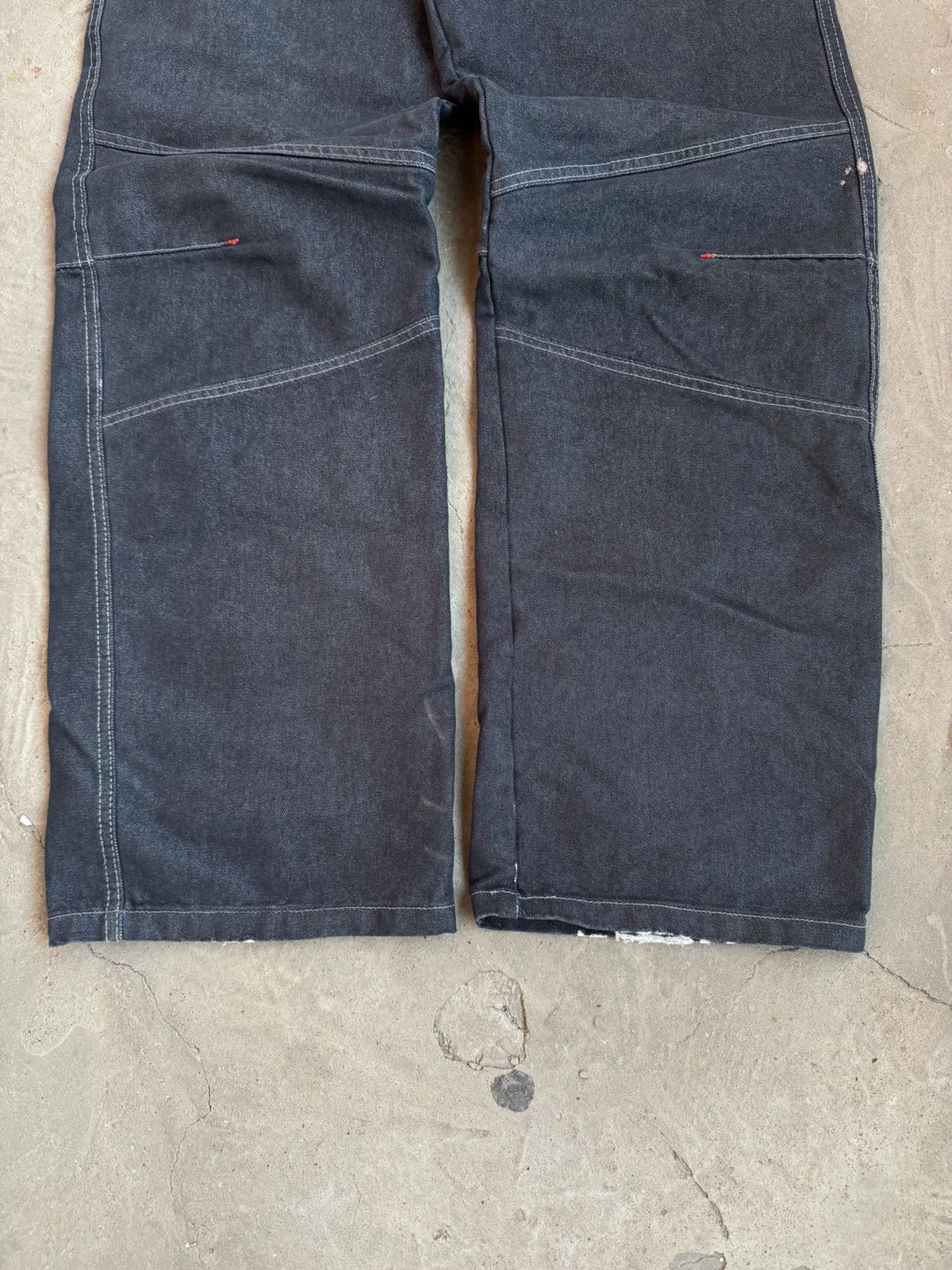 Japanese Brand × Vintage Vintage Workwear Baggy Double Knee Distressed Denim Pants Size US 32 / EU 48 - 4 Thumbnail