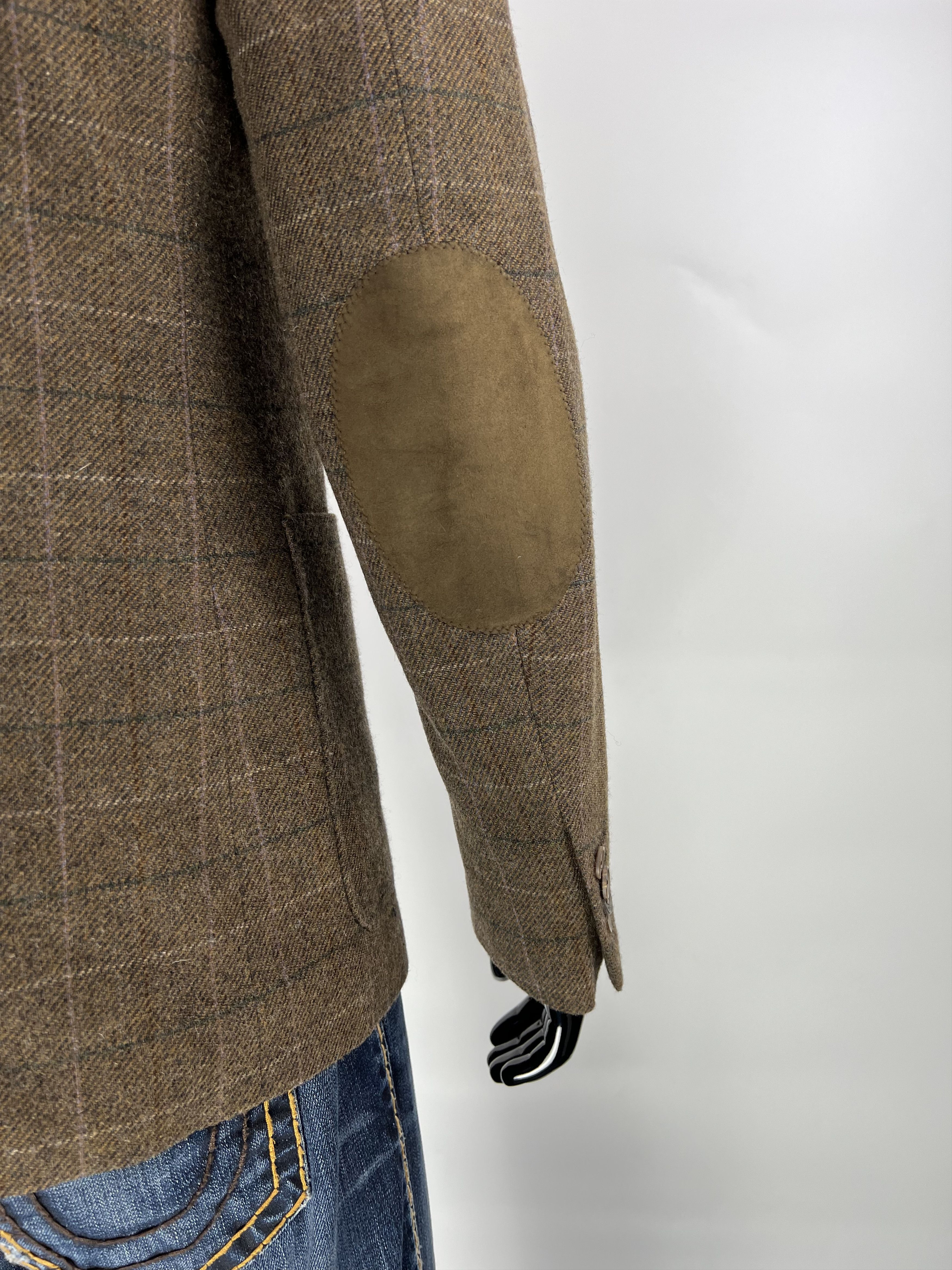 Massimo Dutti Massimo Dutti Men's Wool Tweed Check Blazer Jacket Size 50 Size 50R - 4 Thumbnail