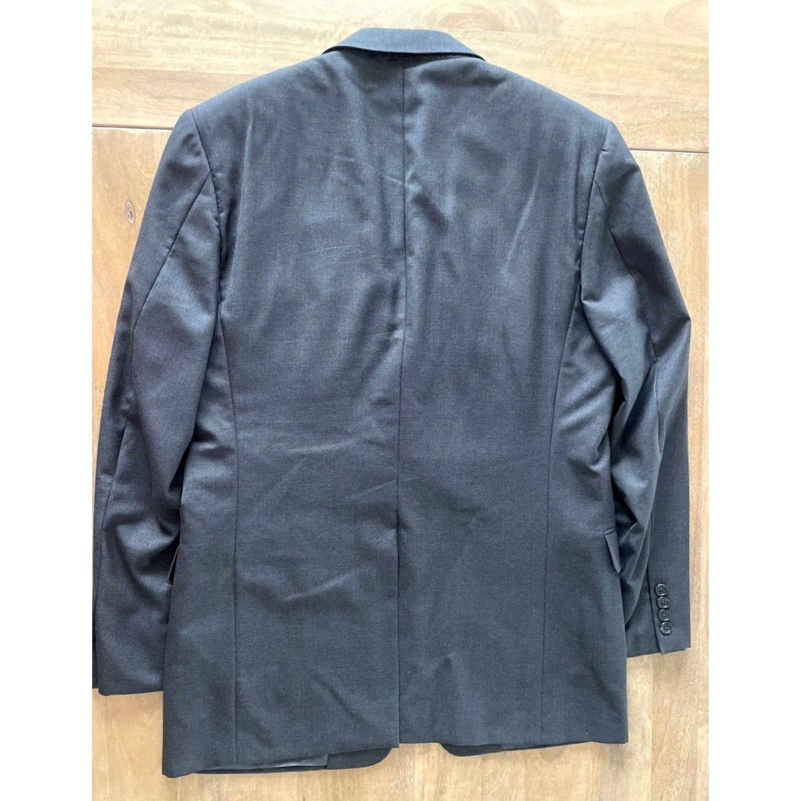 Madison Hickey Freeman Blazer Sport Jacket Coat 40R Dark Gray Wool Mens Size 40R - 2 Thumbnail