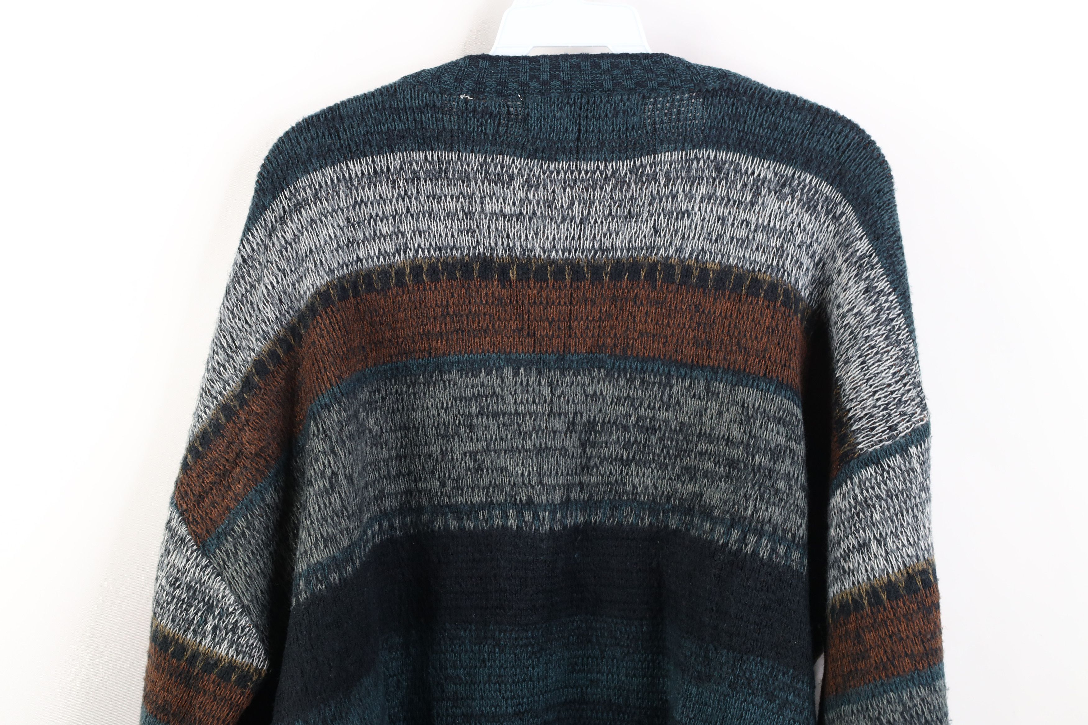 Vintage Vintage 90s Streetwear Knit V-Neck Sweater Earth Tone Size US XL / EU 56 / 4 - 10 Thumbnail