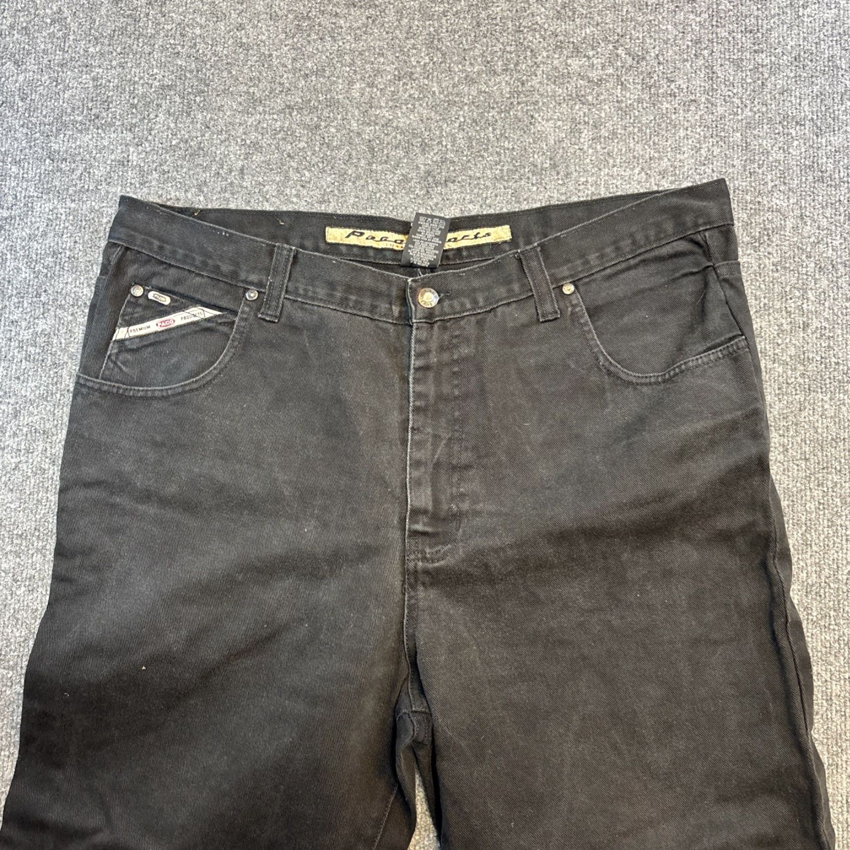 Vintage VINTAGE Paco SPORT Internationals Jeans Denim Black Relaxed Fit Men’s 40 X 33 Jeans Regular Men Distressed Pockets 33in Inseam Wide-Leg Sports Size US 40 / EU 56 - 3 Thumbnail