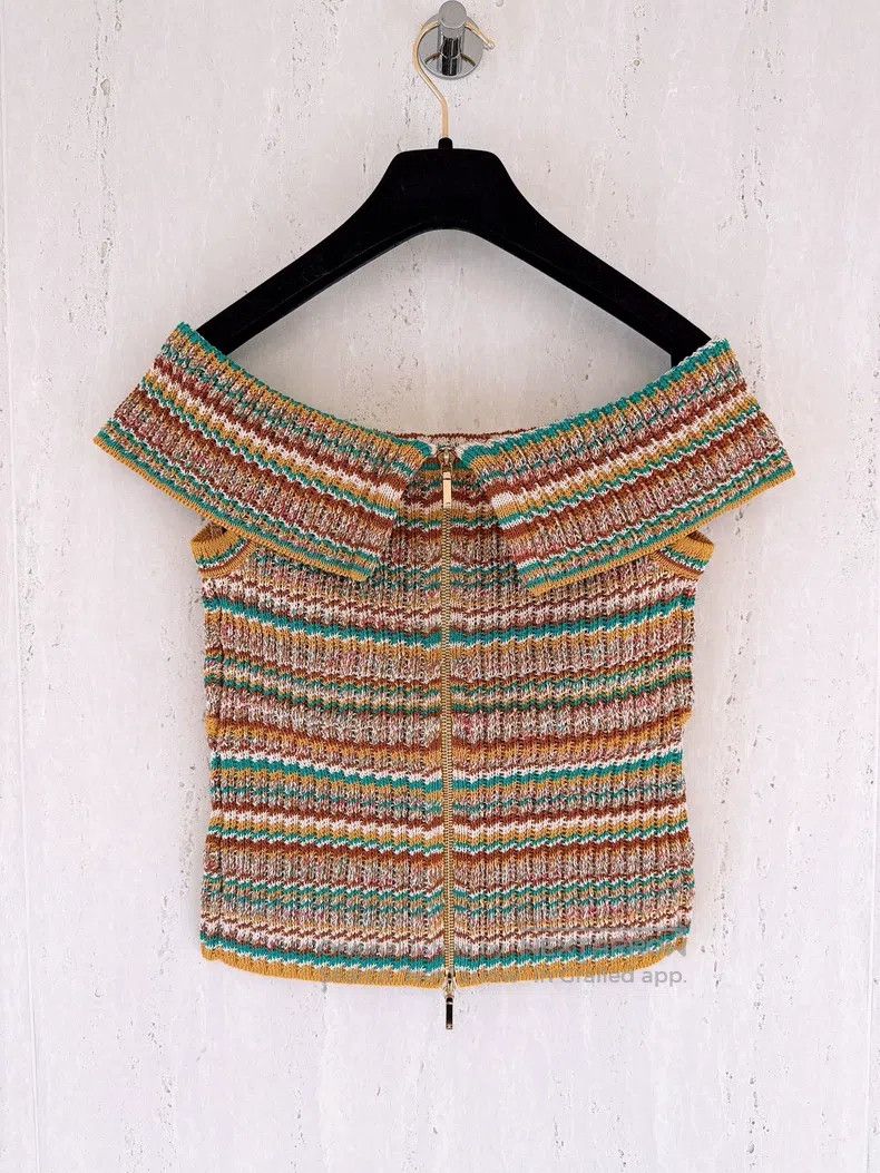 Chanel Chanel Cuba Series Colourful off-the-shoulder knitted shor Size XXS / US 00 / IT 34 - 2 Thumbnail