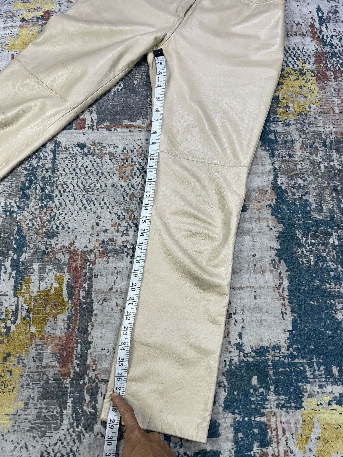 Genuine Leather Le Panier Marque Deposee Leather Pants Size 24" / US 00 / IT 34 - 15 Thumbnail