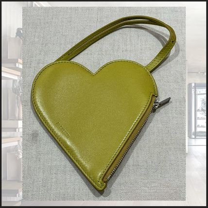 Jil Sander o1loc1c1124 Size: OS/Logo Heart Pouch With Strap in Green Size ONE SIZE - 1 Preview