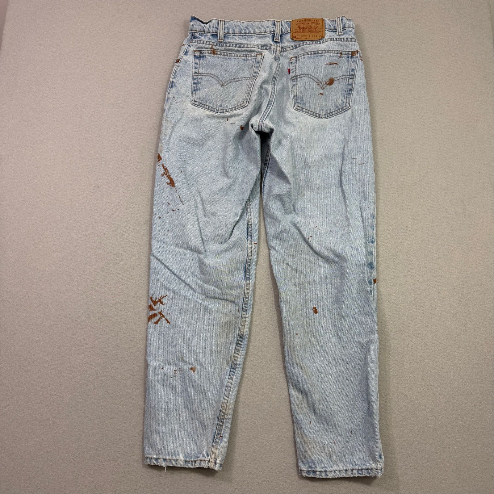 Levi's Vintage Levis 550 Jeans 34x32 Blue Paint Splatter Relaxed Size US 34 / EU 50 - 10 Thumbnail