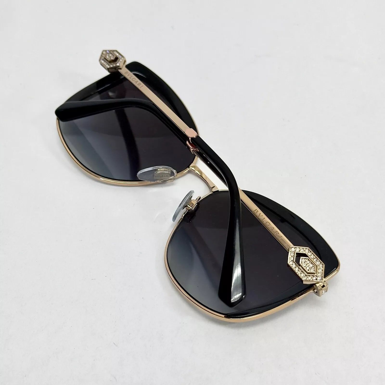 Bvlgari BVLGARI Black Gold Logo Butterfly Sunglasses BV6128B 6128 Size ONE SIZE - 2 Thumbnail