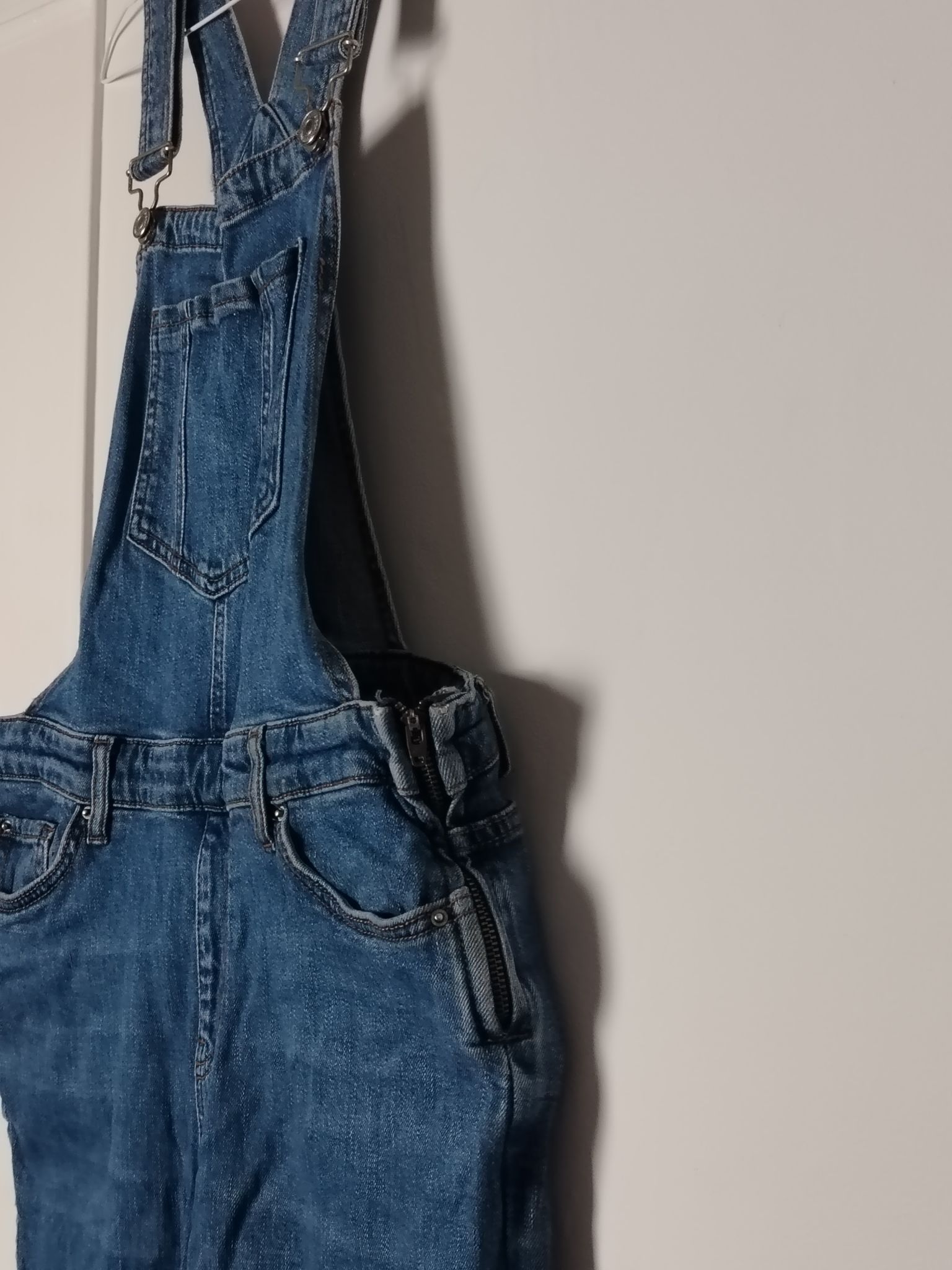 New Look Pre-Loved Denim Dungarees Womens UK 12 Blue High Bib Leg Size XL / US 12-14 / IT 48-50 - 4 Thumbnail