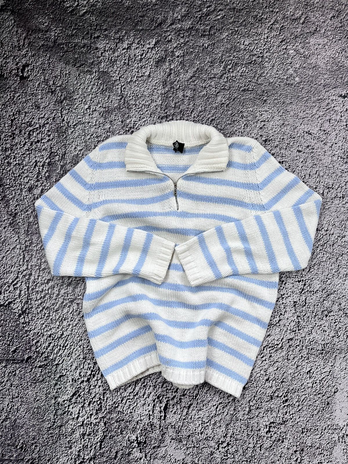 Bogner Vintage Bogner zip soft striped sweater luxury Size S / US 4 / IT 40 - 1 Thumbnail