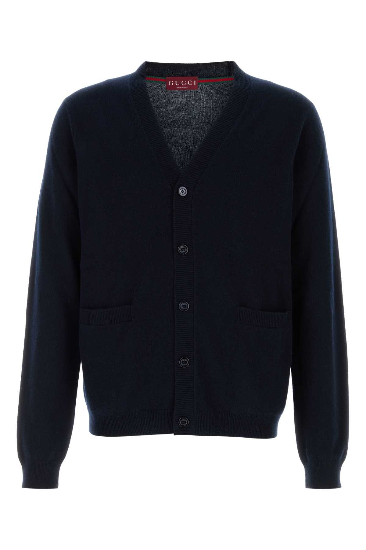 Gucci Midnight Blue Cashmere Cardigan Size US S / EU 44-46 / 1 - 1 Thumbnail