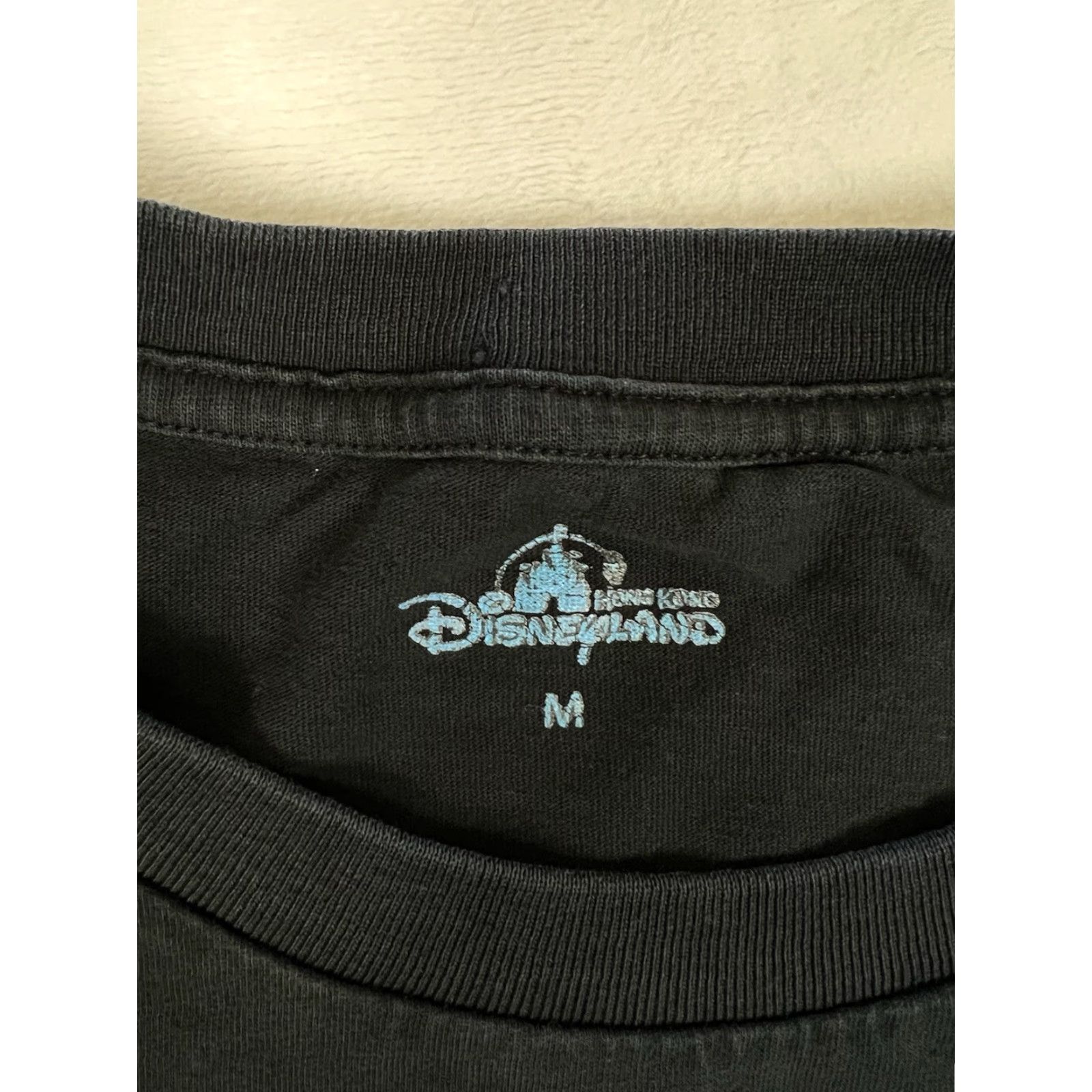 Disney VINTAGE Disney Hong Kong Disneyland T-Shirt Women’s M Black Cotton Pullover Short Sleeve Mickey Mouse Castle Neon 90s Cartoon Designer Womens Size M / US 6-8 / IT 42-44 - 3 Thumbnail