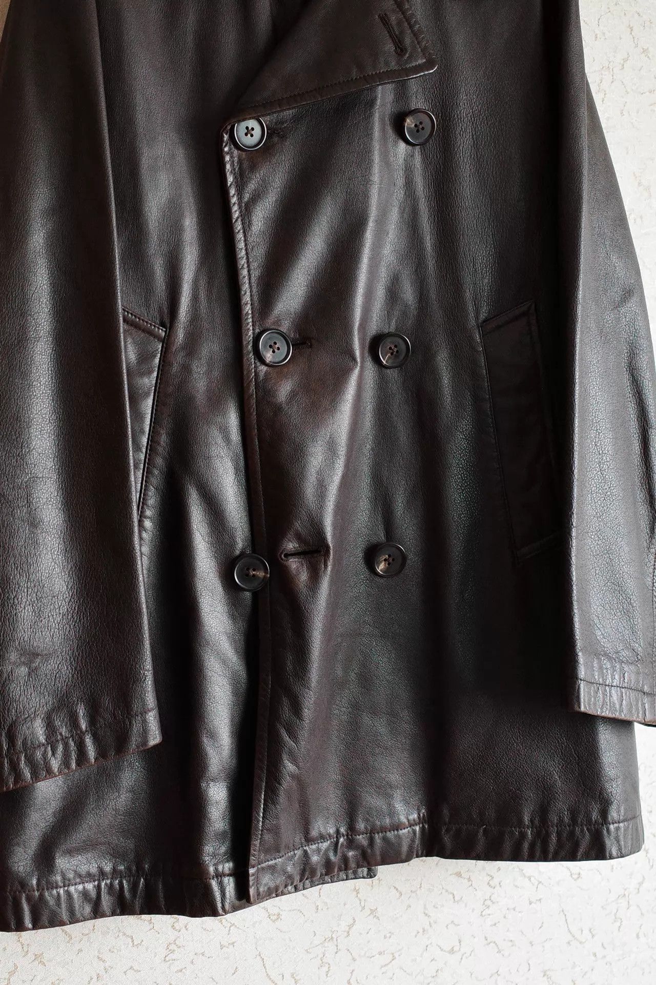 Y's for Men Y's for Men 90s Double-Breasted Soft Calfskin Dark Brown Jkt Size US L / EU 52-54 / 3 - 5 Thumbnail