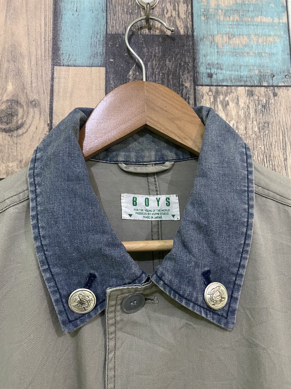 45rpm × Vintage Vintage 45rpm Boys Member Denim Collar Jacket Size US M / EU 48-50 / 2 - 3 Thumbnail