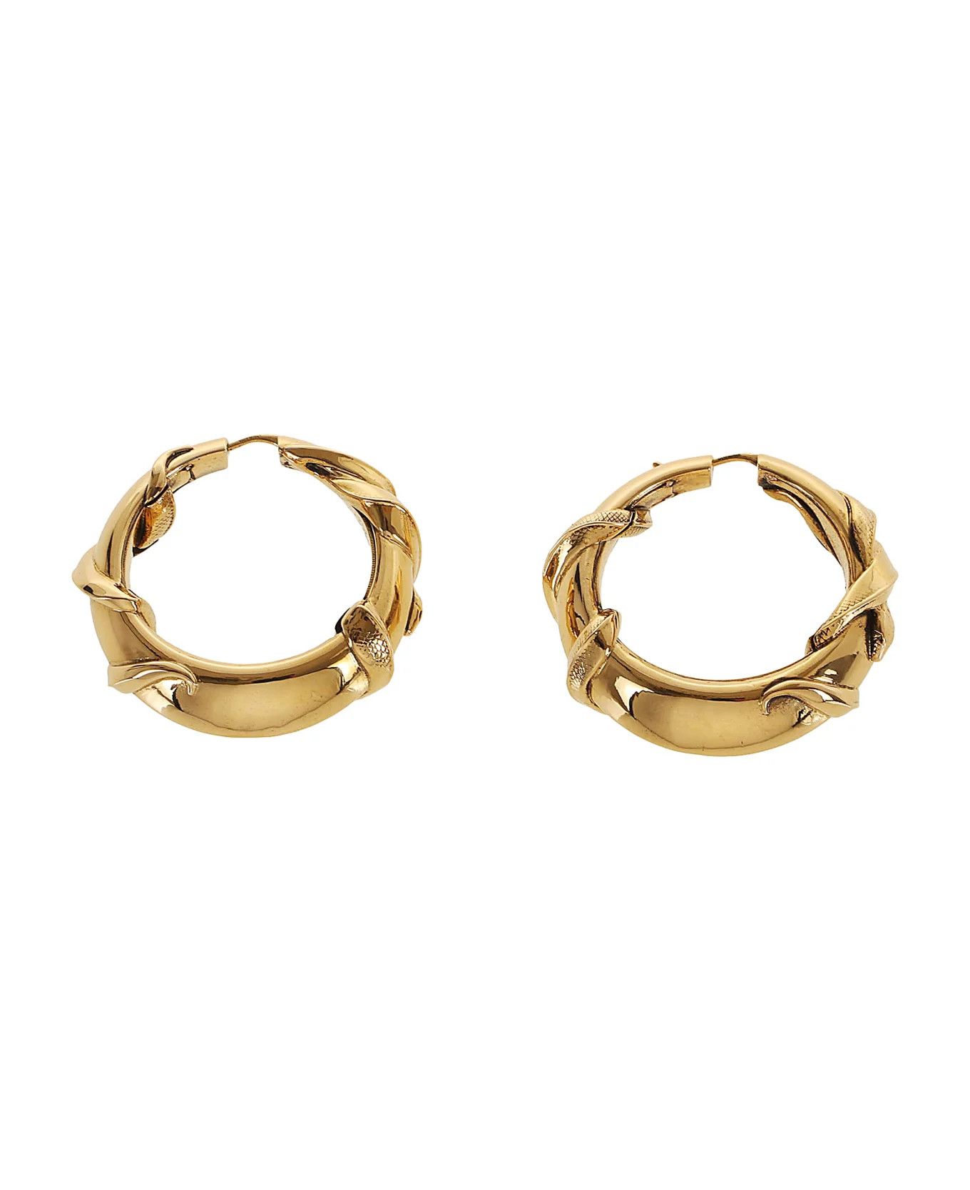 Alexander McQueen ALEXANDER MCQUEEN gold tone Snake metal hoop earrings Size ONE SIZE - 1 Thumbnail