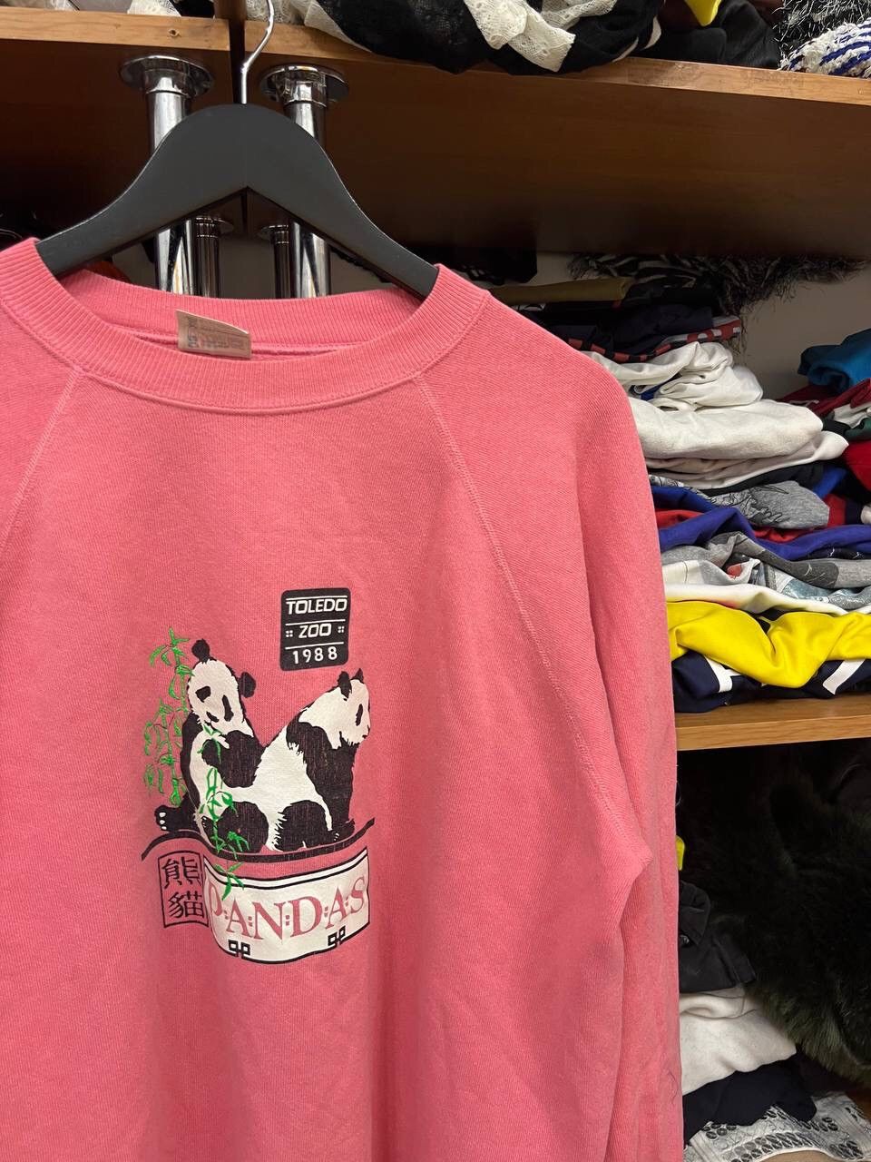 Vintage Crazy Vintage 90s Panda Sweatshirt Hanes Y2K Size US XL / EU 56 / 4 - 3 Thumbnail
