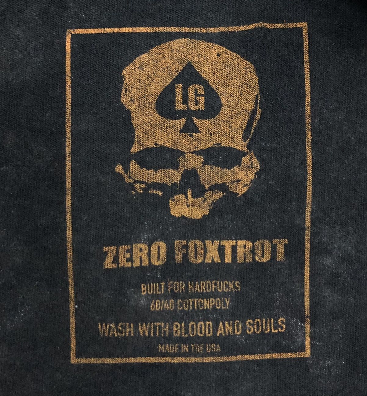 Vintage Vintage Zero Foxtrot Spare The Dead Slay The Living T-Shirt Size US L / EU 52-54 / 3 - 8 Thumbnail