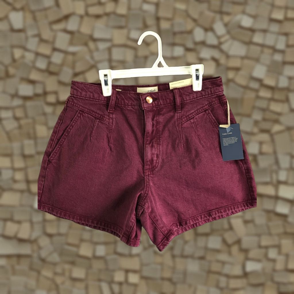 Vintage Universal Thread A-Line Shorts Womens Size 4 Red Denim Jean Shorts Size 27" / US 4 / IT 40 - 1 Thumbnail