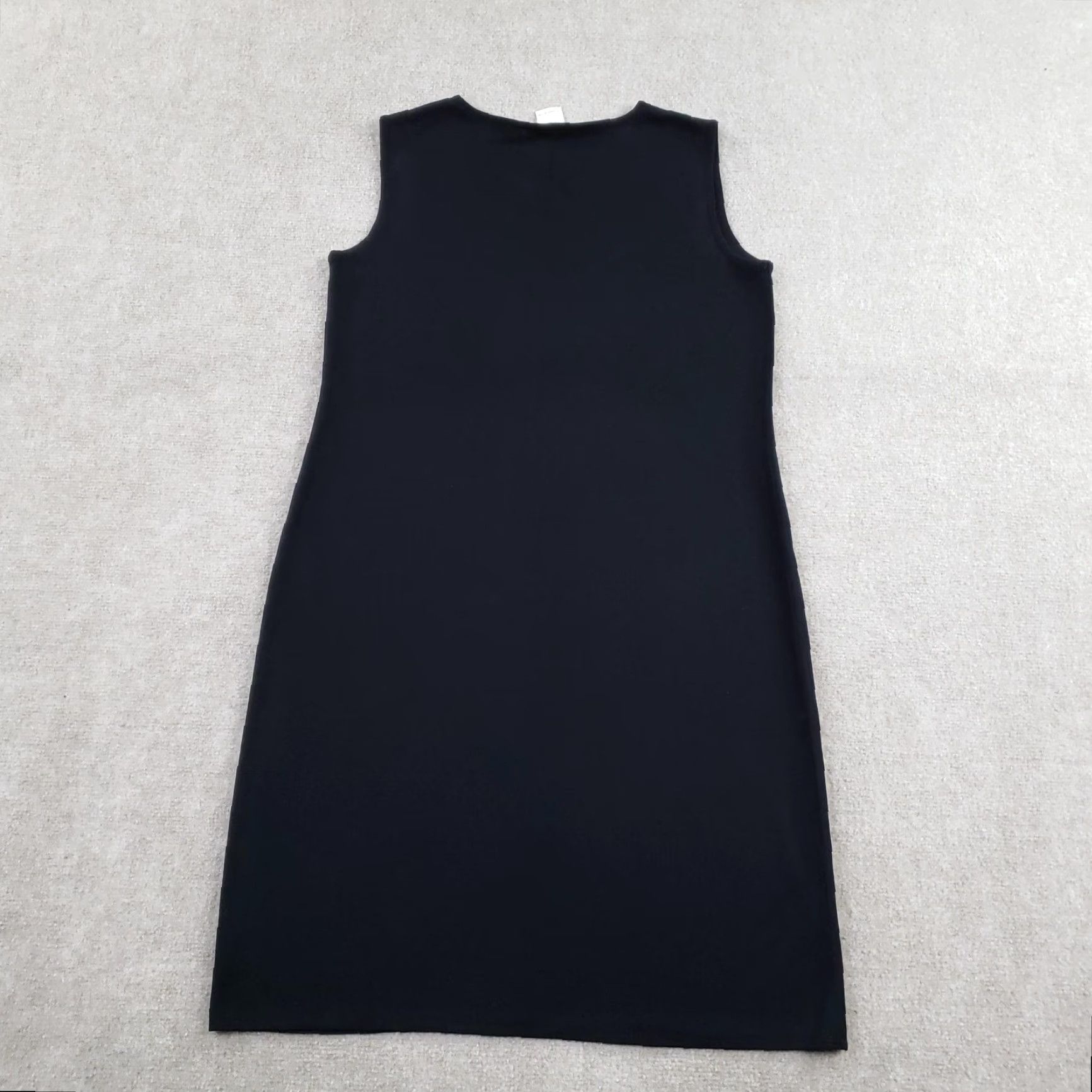 Vintage Misook Dress Womens XL Black Sleeveless Knit Shift Sheath Little Black Classic Size XL / US 12-14 / IT 48-50 - 7 Thumbnail
