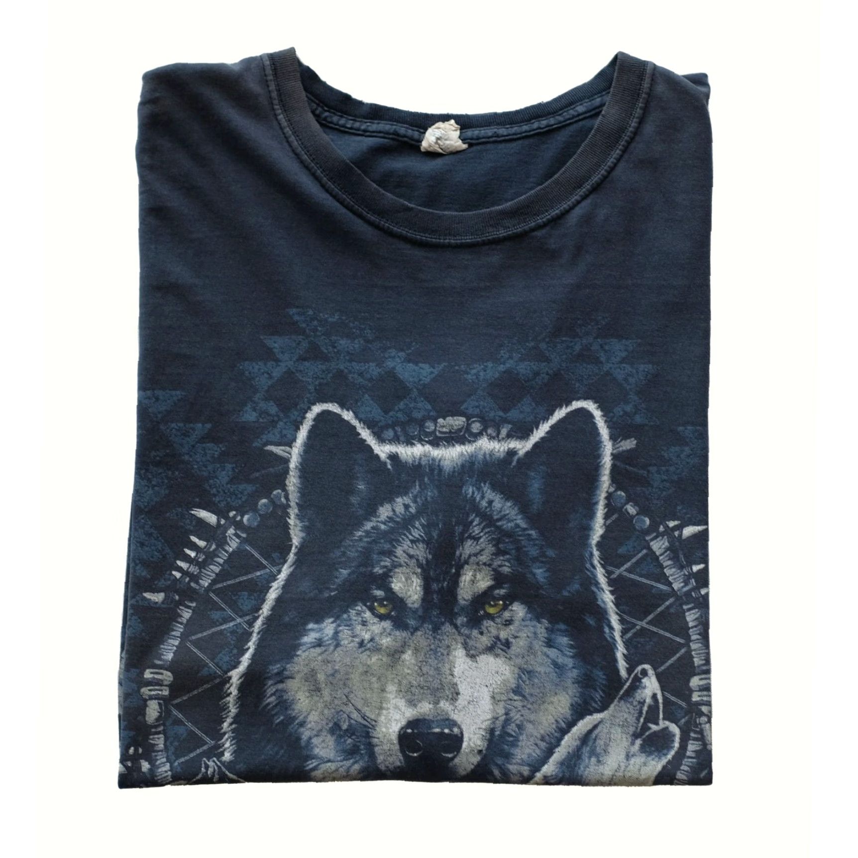 Vintage VINTAGE FRUIT OF THE LOOM T SHIRT Wolf Nature Native Outdoor USA Navy 2XL Mens Adults 90s Animal Outdoors Crew Neck Short Sleeve Graphic Print Cotton Size US XXL / EU 58 / 5 - 2 Thumbnail