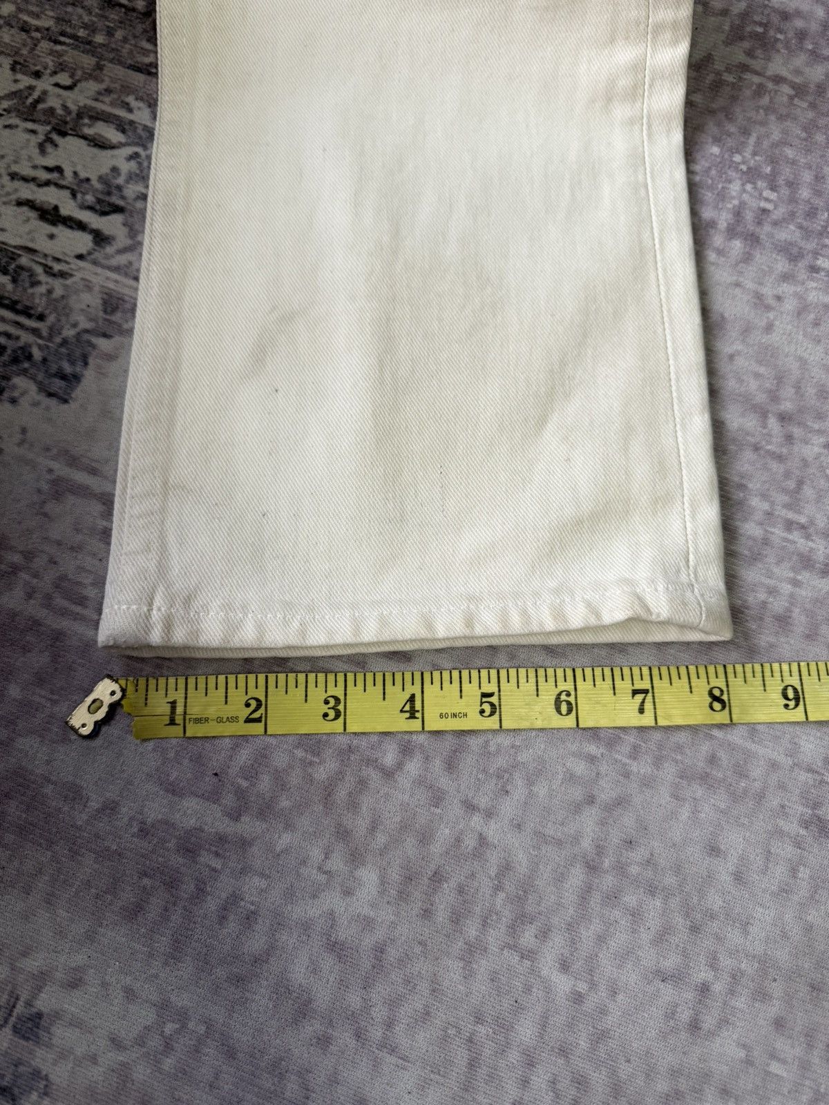 Helmut Lang 1998 Helmut Lang White Denim on Kanye Style Size US 29 - 15 Thumbnail