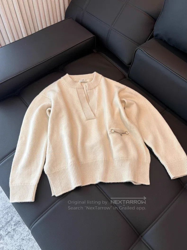 Hermes Hermes Knit sweater, beige Size XXS / US 00 / IT 34 - 1 Thumbnail