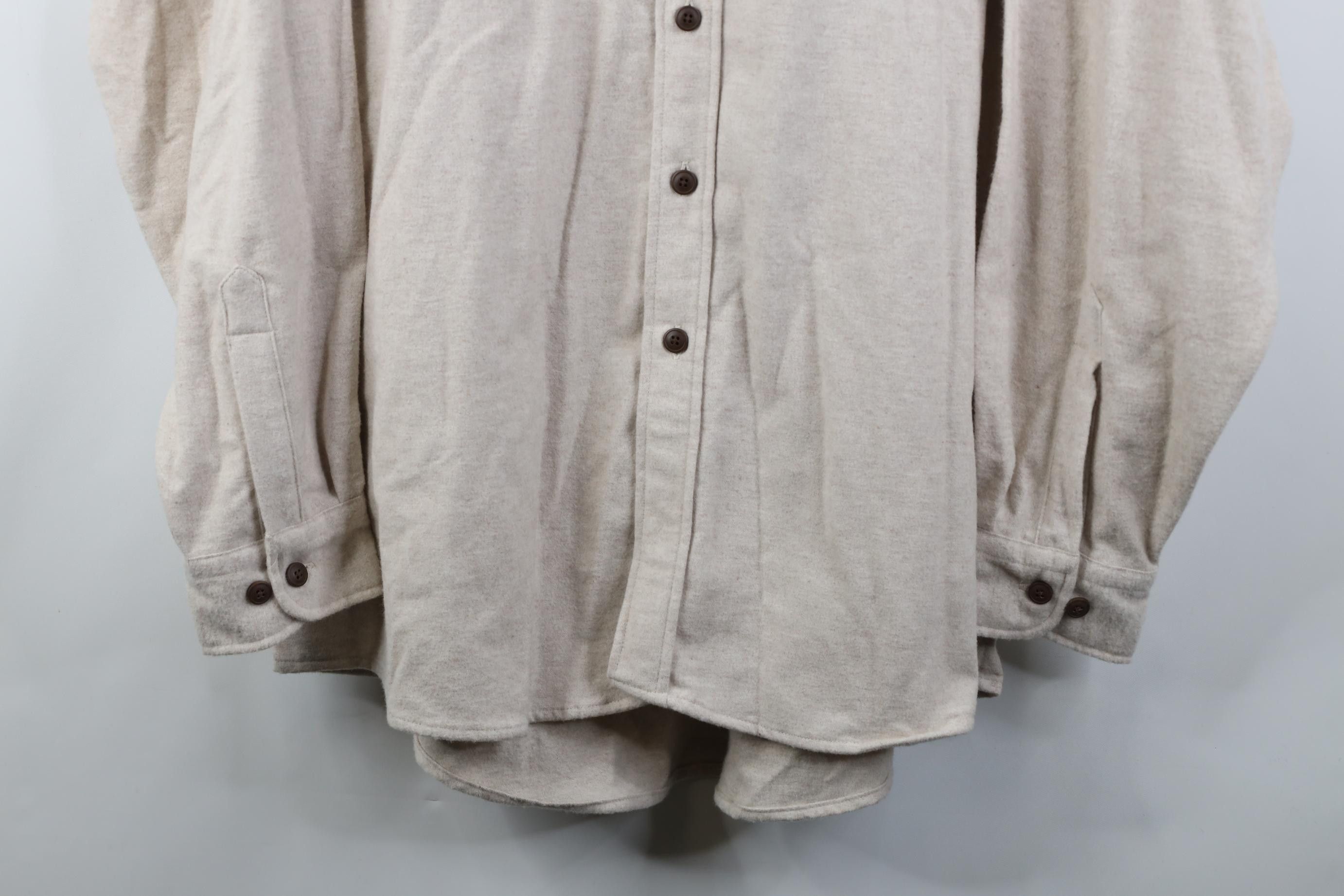 Vintage Vintage 90s Streetwear Chamois Cloth Button Shirt Beige Size US XL / EU 56 / 4 - 3 Thumbnail