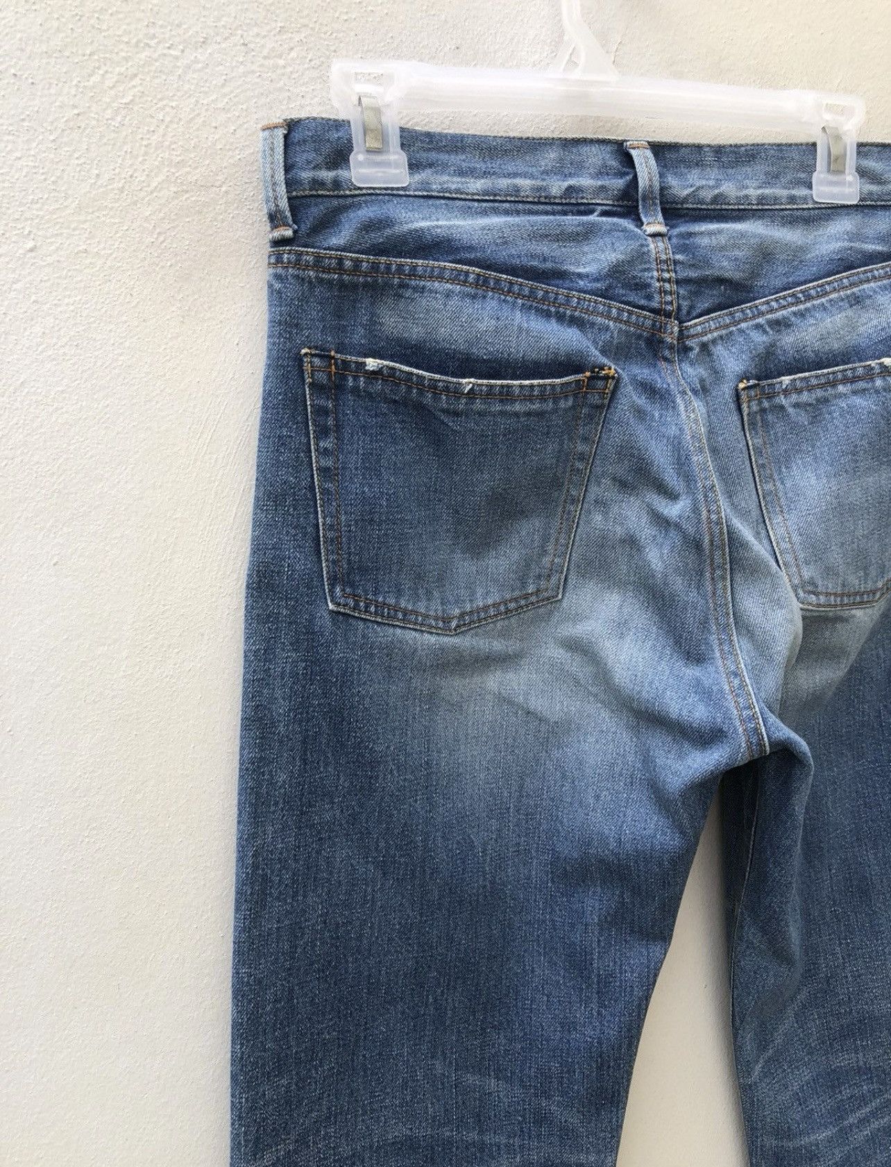 YAECA YEACA Japan Faded Blue Denim Selvedge Jeans Size US 30 / EU 46 - 15 Thumbnail