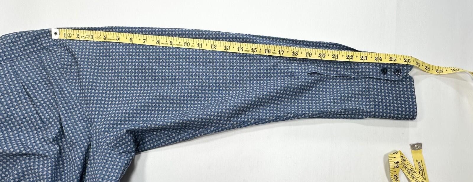 English Laundry English Laundry Tall Embroidered Button Up Blue Mens 2XLT Size US XXL / EU 58 / 5 - 6 Thumbnail