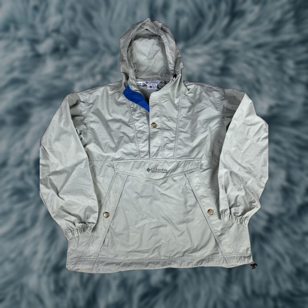 Vintage VINTAGE Columbia Jacket Windbreaker Anorak Hoodie Mens M Brown Nylon Windbreaker Columbia Sportswear Tan M Size US M / EU 48-50 / 2 - 1 Thumbnail