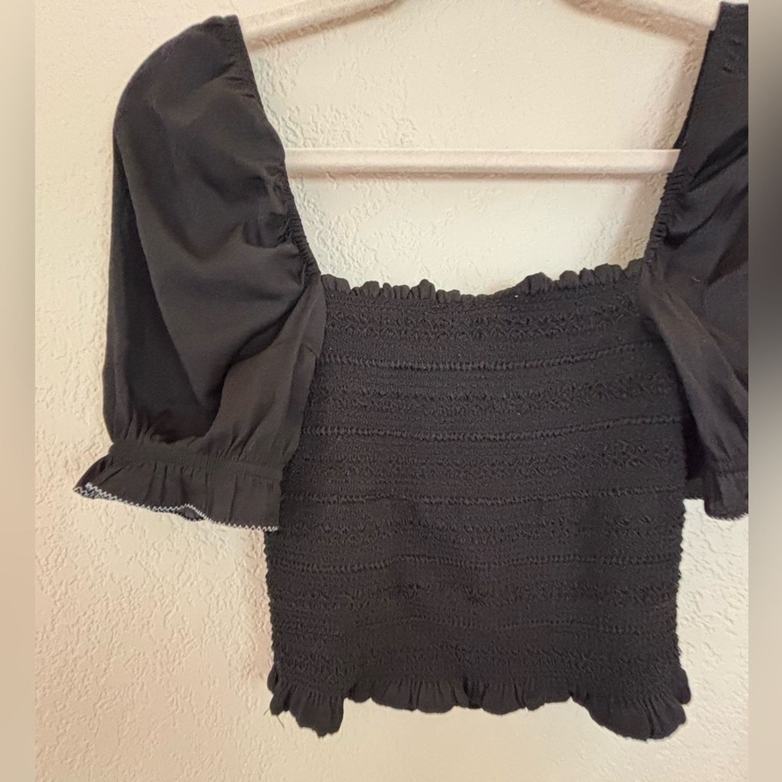 & Other Stories × Anthropologie DOLAN puff sleeve smocked jersey top Size S / US 4 / IT 40 - 5 Thumbnail