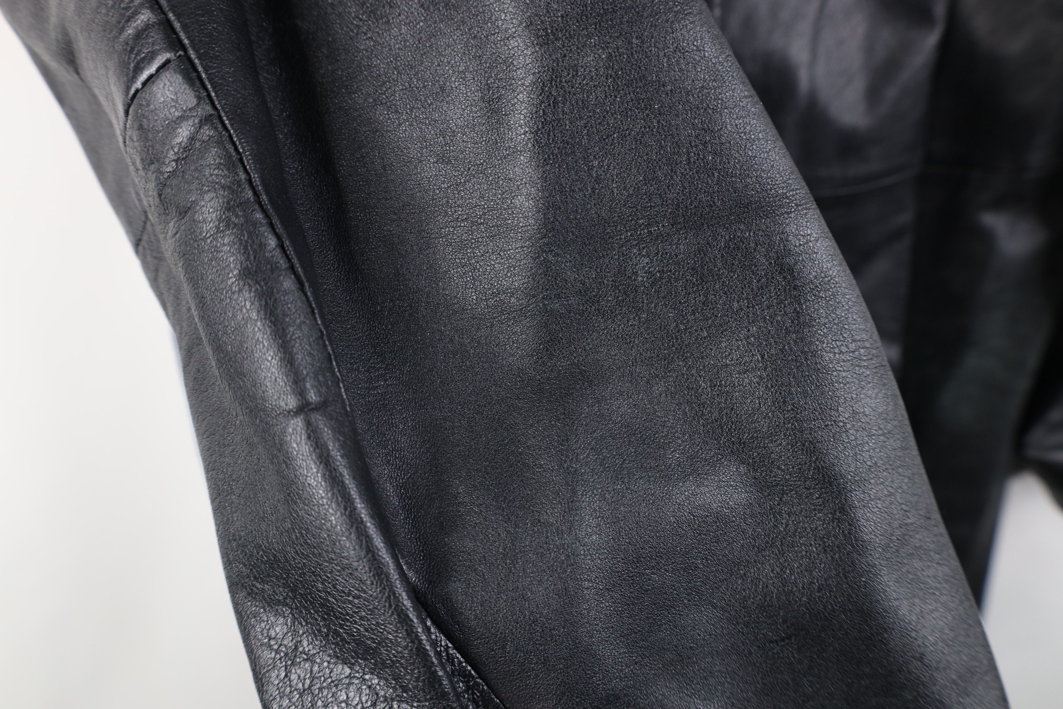 Vintage Vintage 90s Streetwear Leather Button Jacket Coat Black Size L / US 10 / IT 46 - 8 Thumbnail