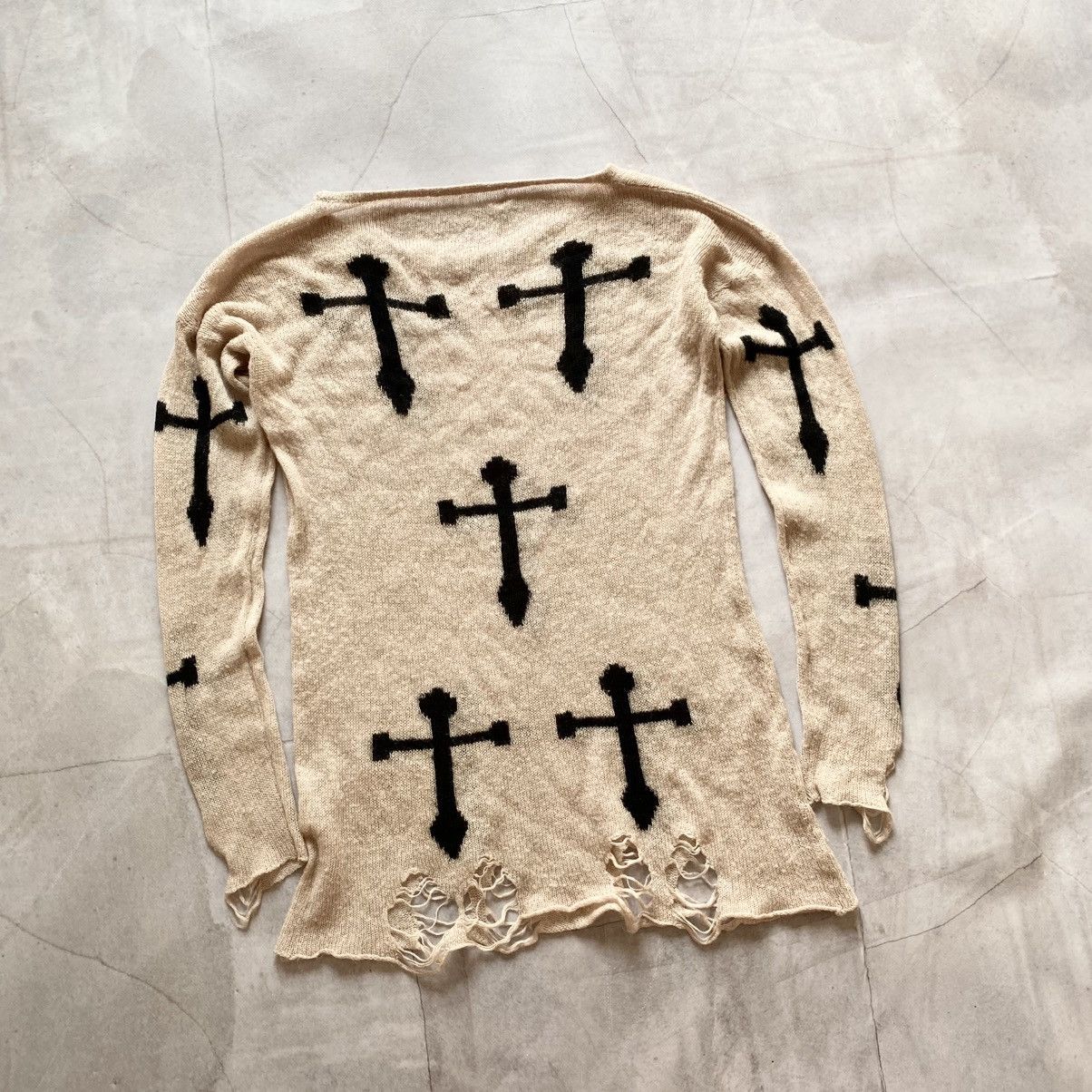 Hysteric Glamour Punk Knit Cross Hysteric Glamour Style Long Sleeve Tee LGB Size M / US 6-8 / IT 42-44 - 2 Thumbnail