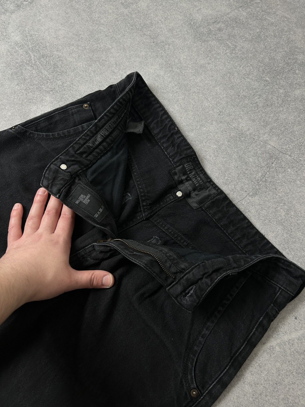 DRYKORN Drykorn black wide leg denim jeans in a modern relaxed Size US 31 - 4 Thumbnail