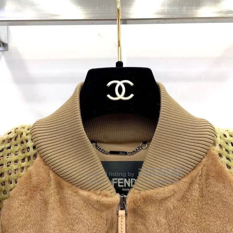 Fendi Fendi Khaki Spring Autumn Women's Jacket . Size L / US 10 / IT 46 - 2 Thumbnail