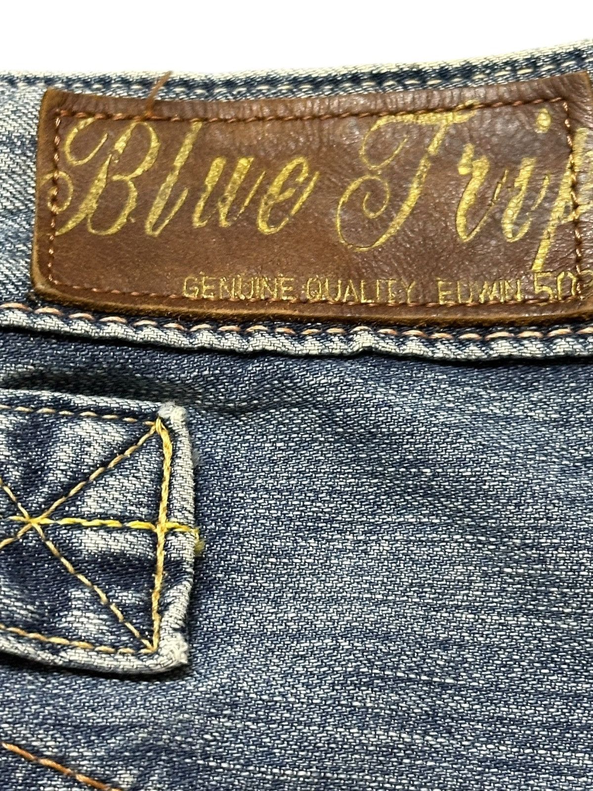 Edwin Vintage Edwin 503 Bluetrip Buckle Back Faded Denim Size US 33 - 7 Thumbnail