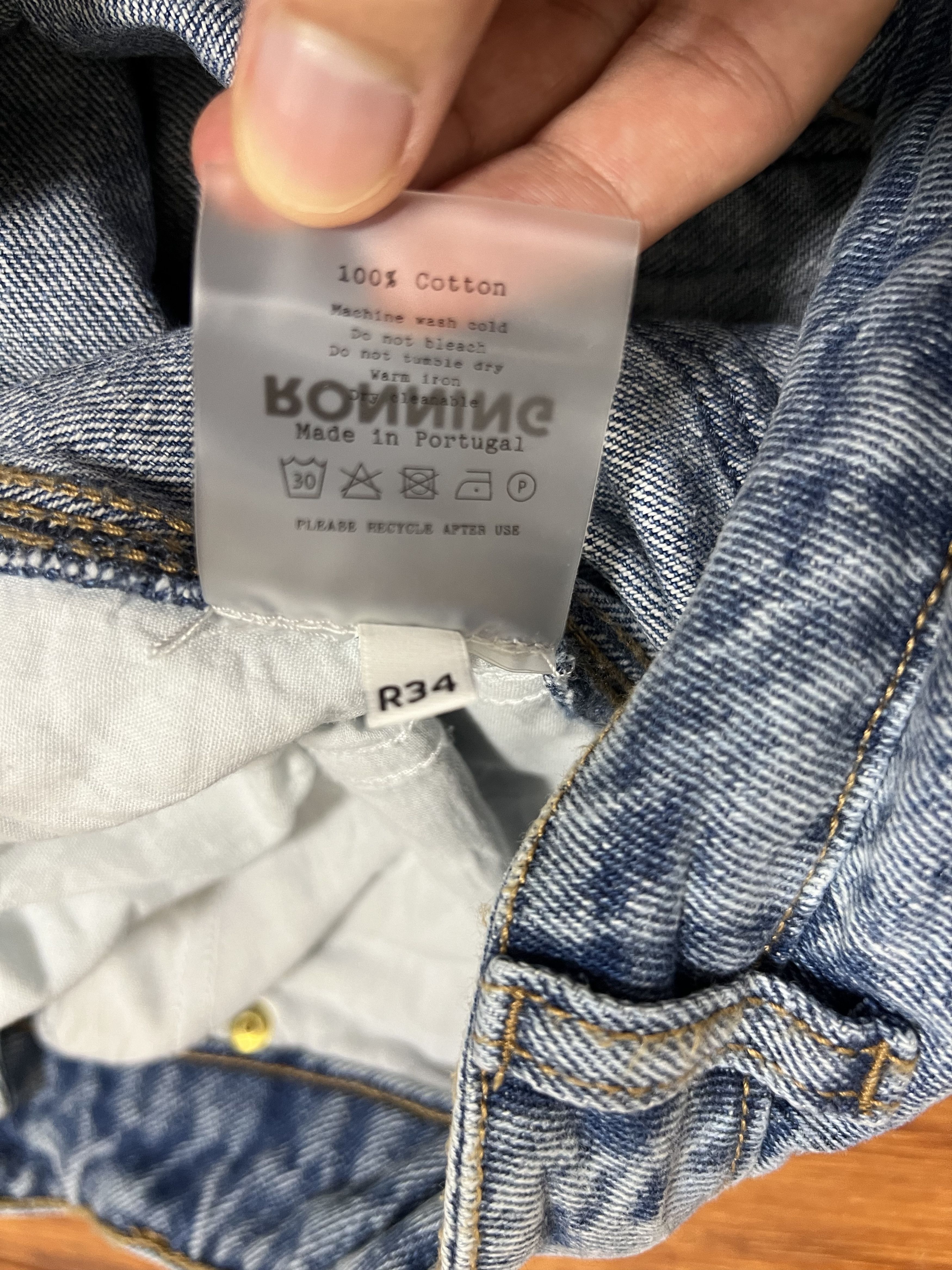 Ronning 💚 Ronning Carpenter Jeans Blue Denim NEW Size US 34 / EU 50 - 11 Thumbnail
