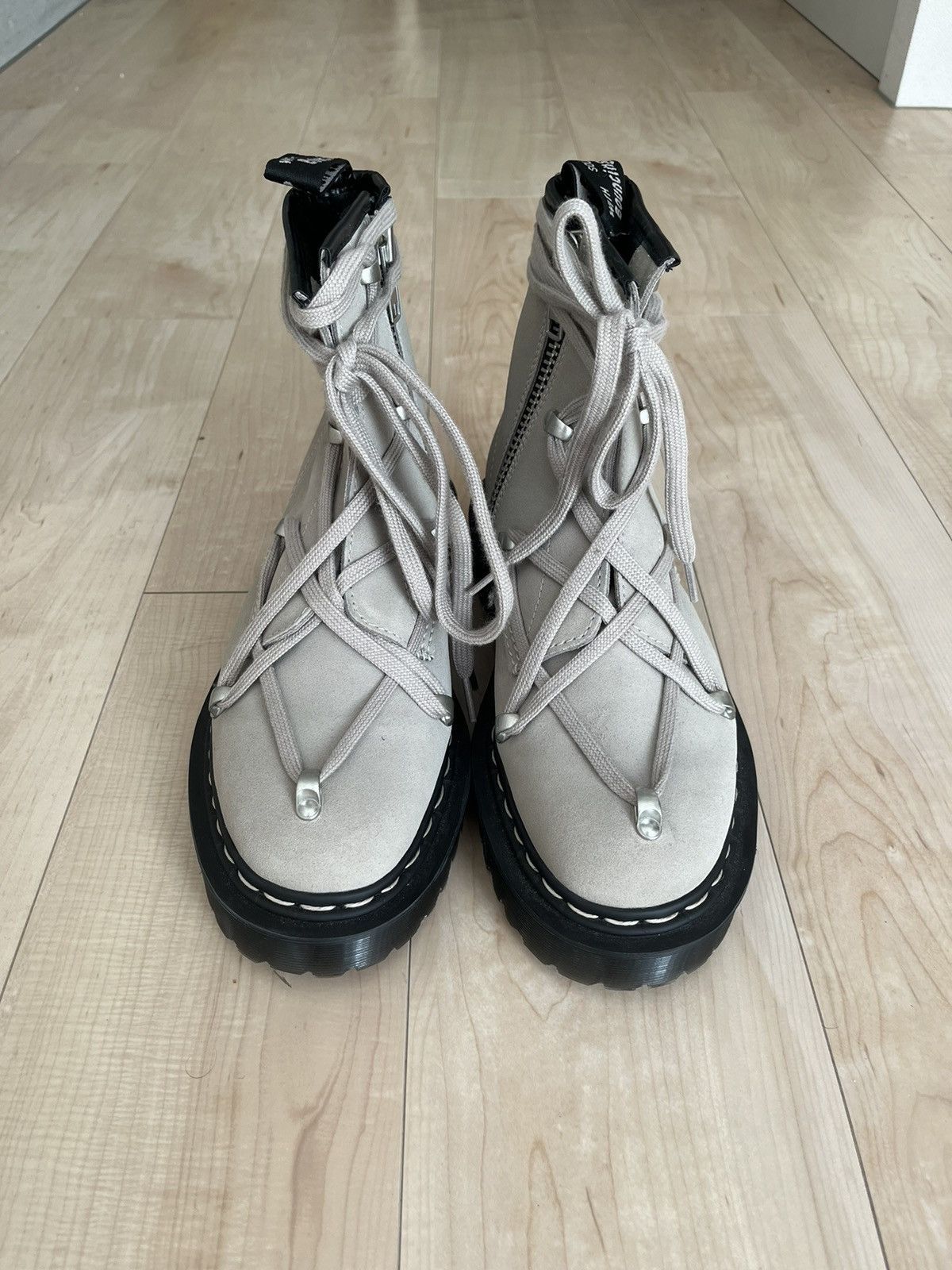 image of Dr Martens x Rick Owens Dr. Martens 1460 Bex Boot Light Taupe in Grey, Men's (Size 8)