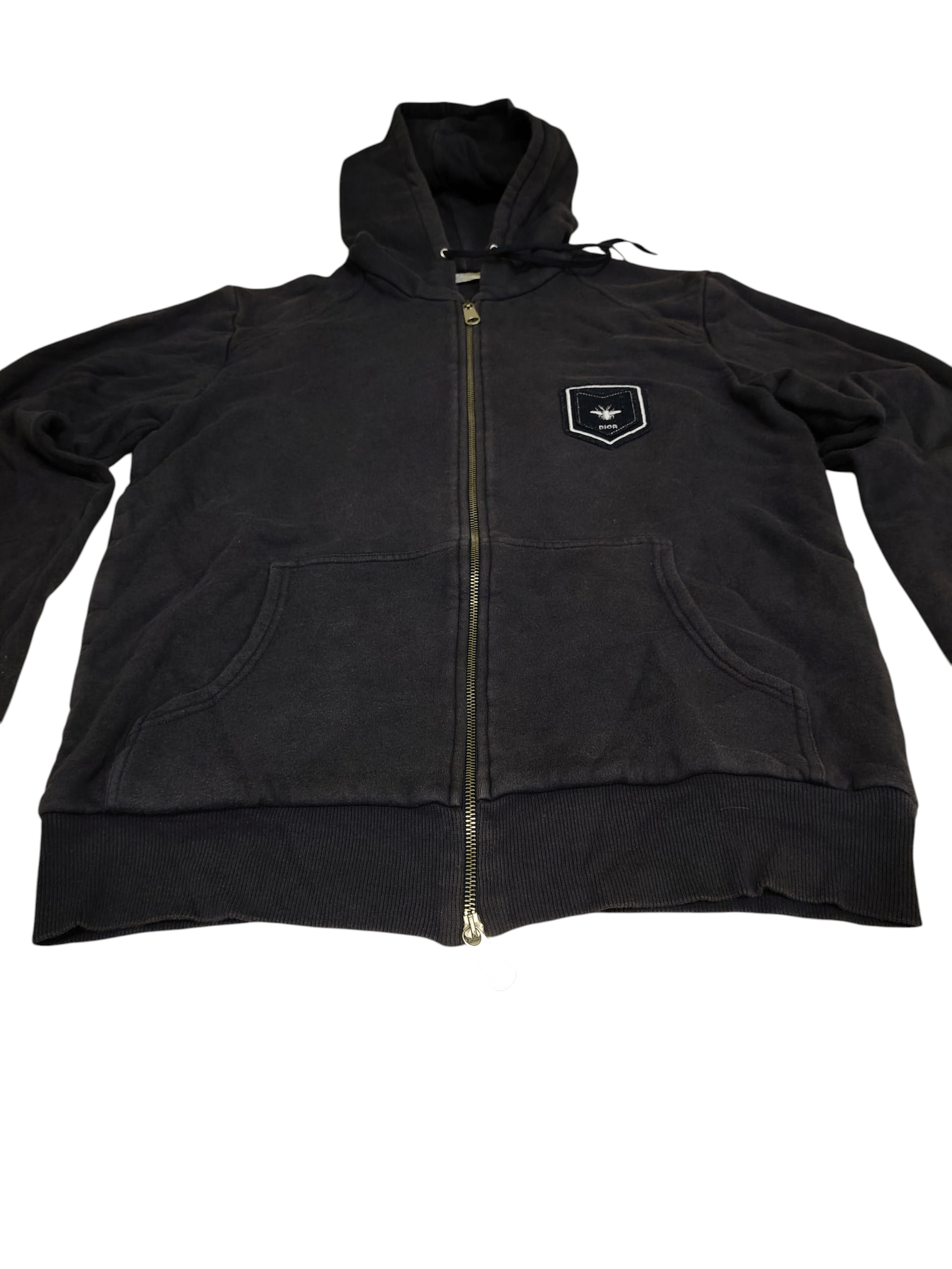 Dior SS’04 Dior Homme by Hedi Slimane Panelled Zip Hoodie | 54 Size US L / EU 52-54 / 3 - 3 Thumbnail