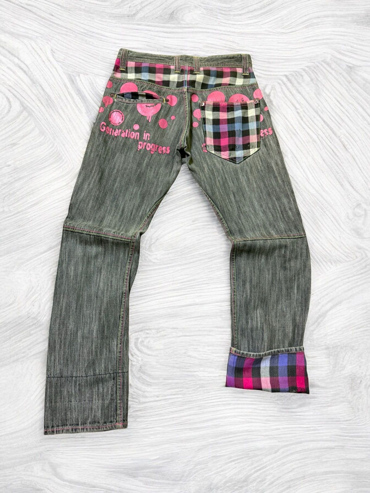 If Six Was Nine Dominate Handcrafted Plaid Tartans Junya Watanabe Denim Size US 32 / EU 48 - 1 Thumbnail