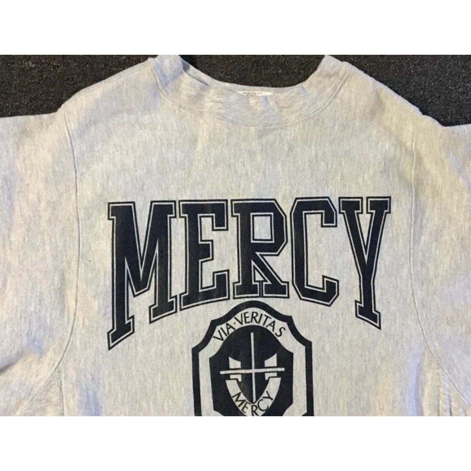 Vintage VINTAGE Our Lady Of Mercy High School Hoodie M Gray 80s 90s Grunge Reverse Weave Pullover Mens Track Sports University USA Rochester College Size US M / EU 48-50 / 2 - 4 Thumbnail