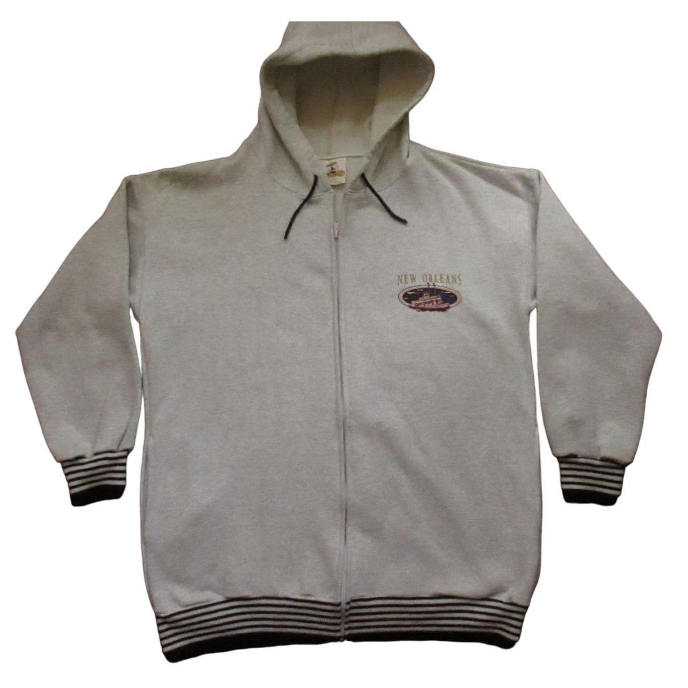 Vintage Vintage Men's Hoody Jacket Medium New Orleans Boat Logo Zip Size US M / EU 48-50 / 2 - 1 Thumbnail