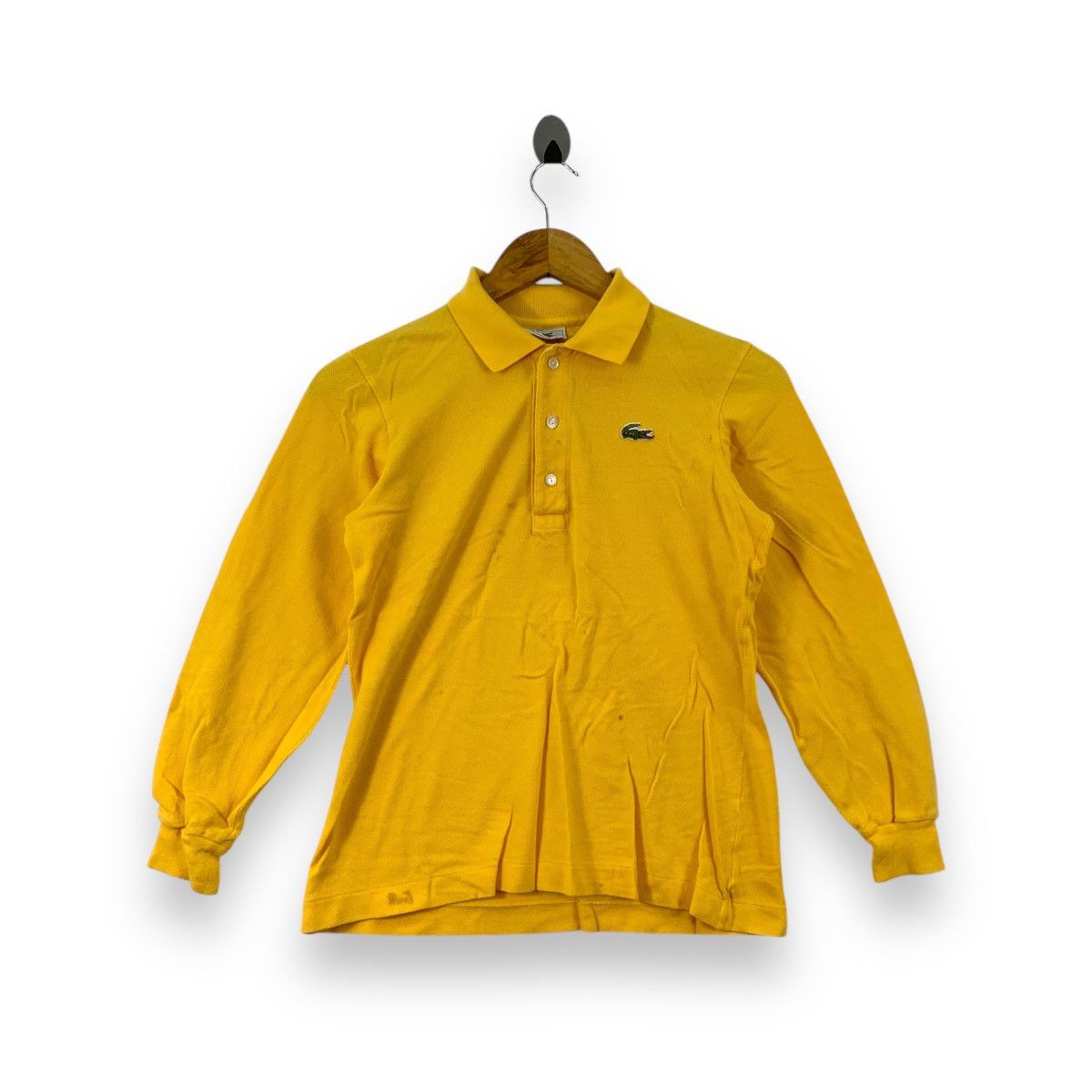 Lacoste Vintage 90’ CHEMISE LACOSTE FRANCE Yellow Polo Tee Shirt Top Size S / US 4 / IT 40 - 1 Thumbnail