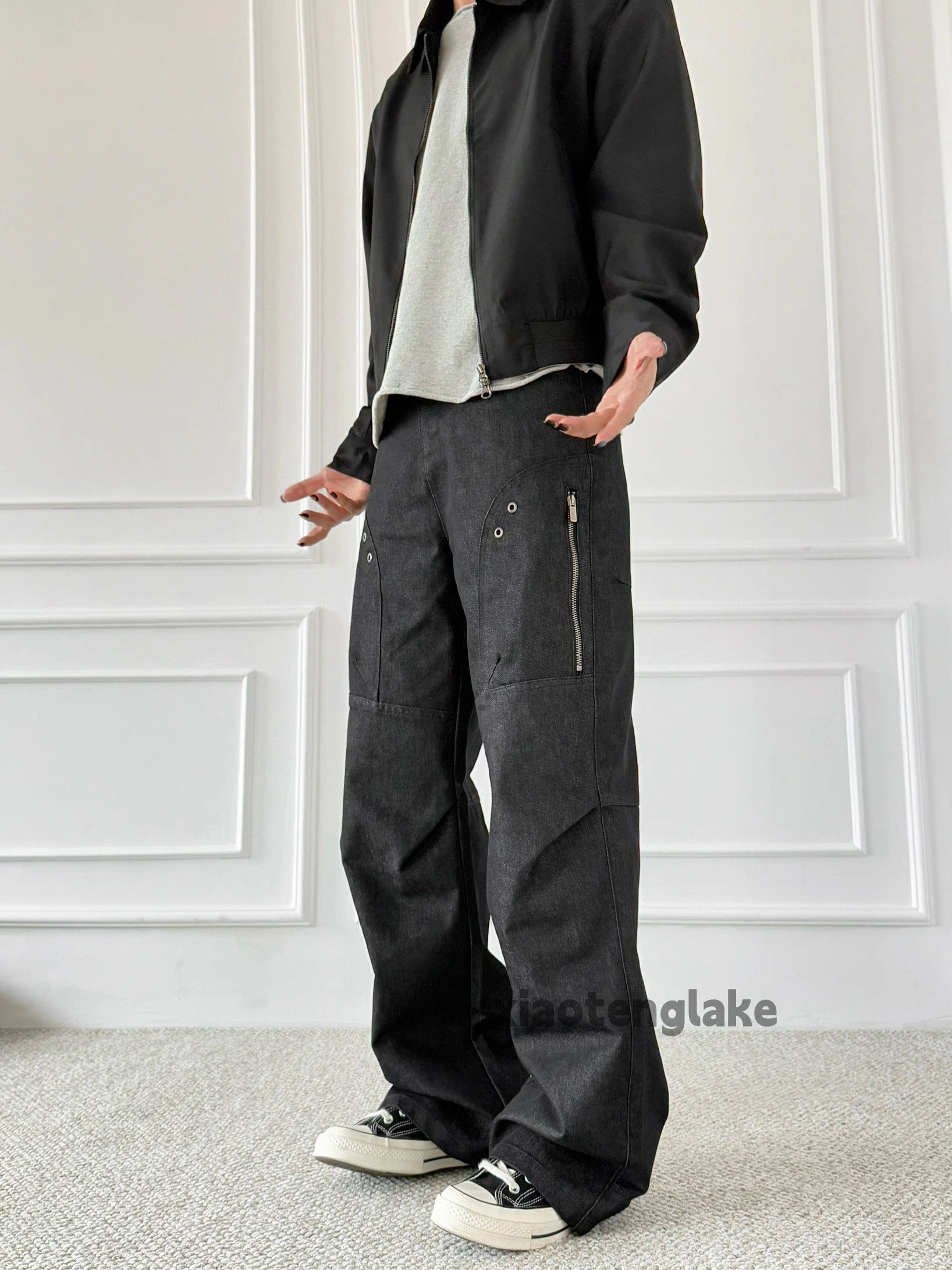 Vintage Zipper utility punk yuppie loose baggy cargo jeans Size US 31 - 10 Thumbnail