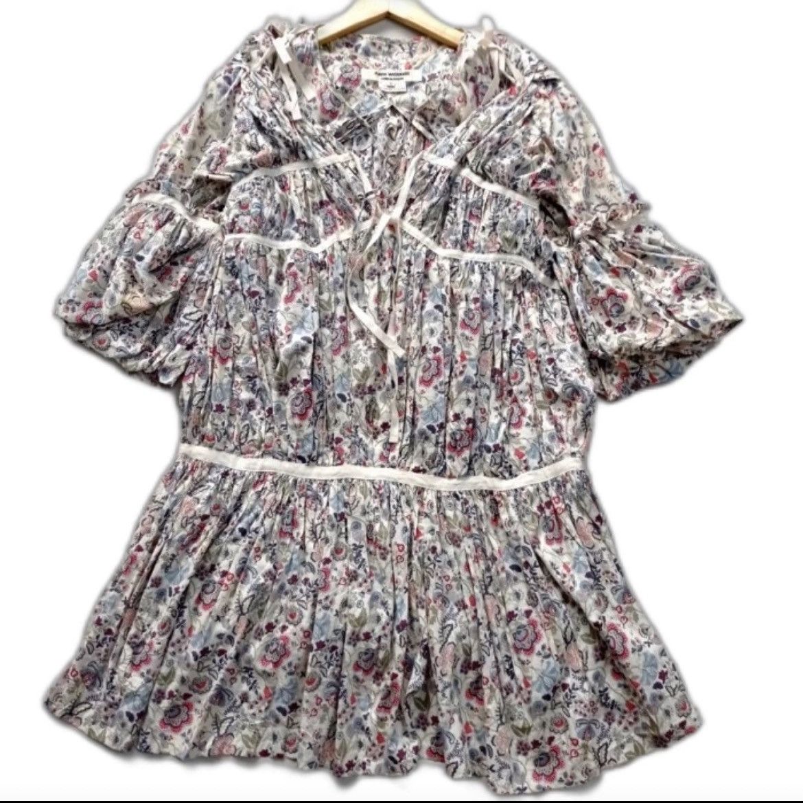 Junya Watanabe floral pleated ribbon tied dress 2007