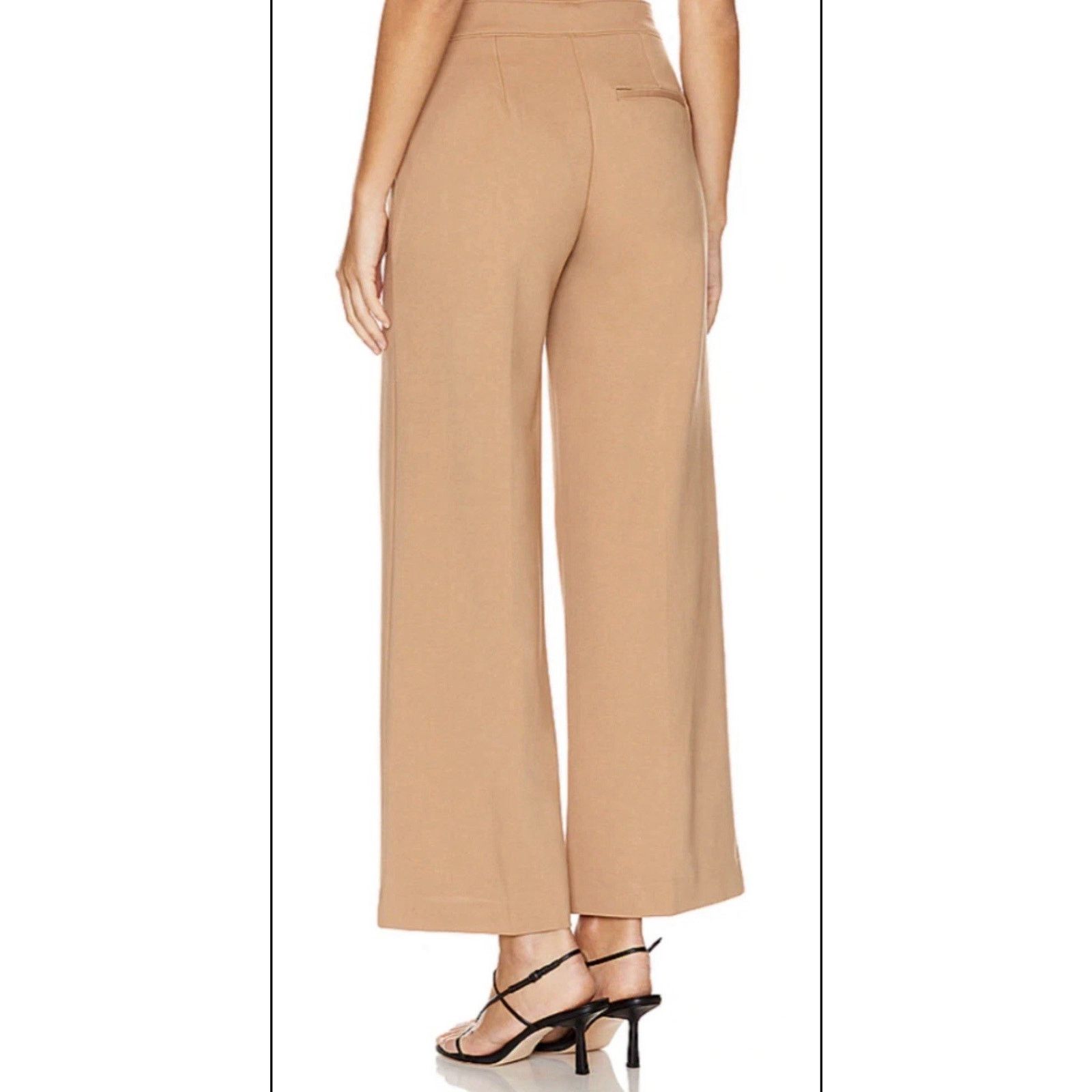 Spanx SPANX Perfect Pant Ponte Button Front Wide Leg Tan M Size 28" / US 6 / IT 42 - 2 Thumbnail