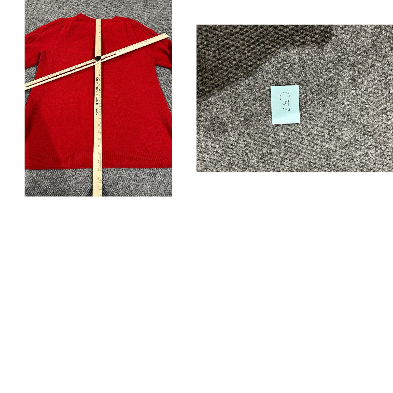 J. Jill J. Jill Sweater Womens L Red Cable-Knit Crewneck Pullover Cozy Soft Size L / US 10 / IT 46 - 8 Thumbnail