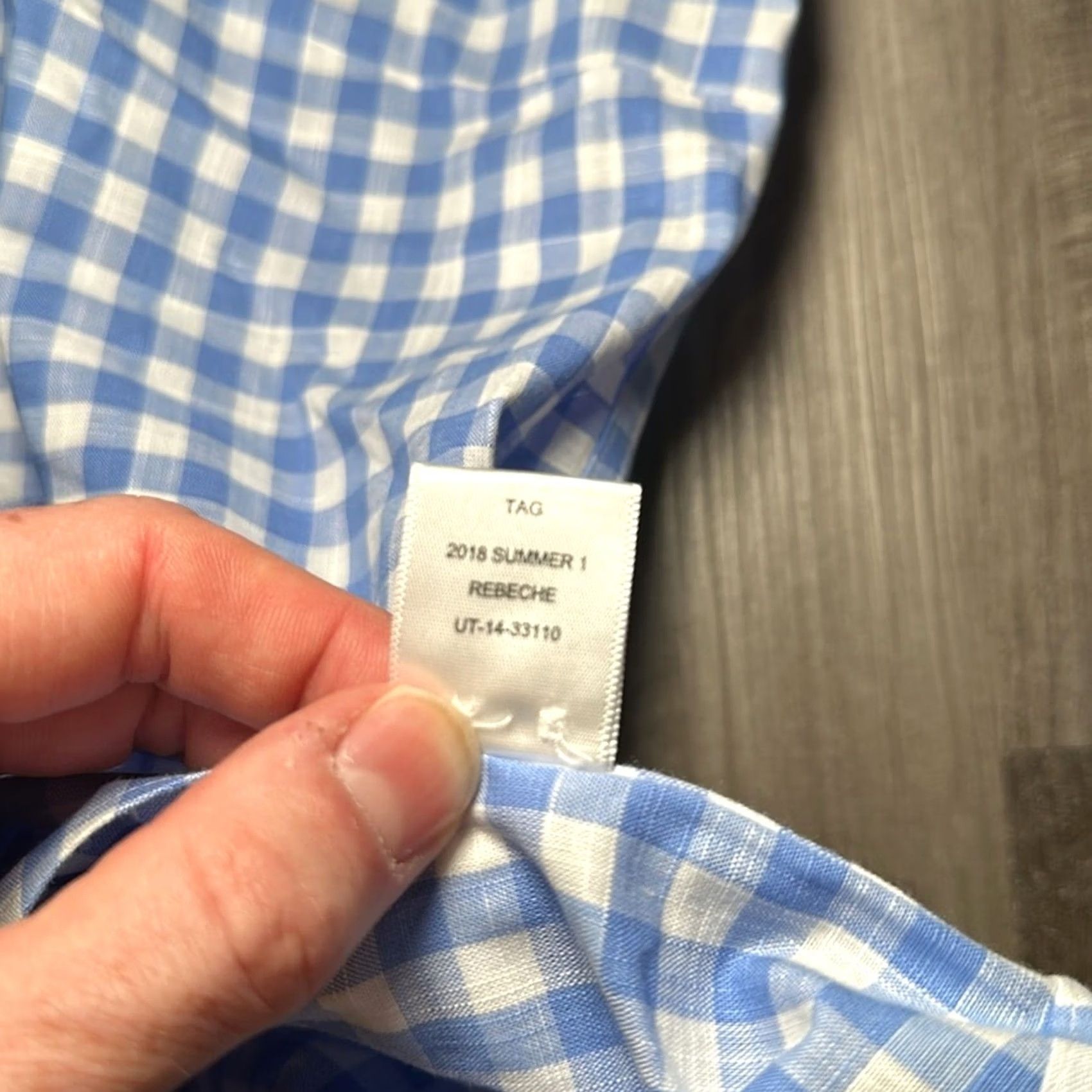 UNTUCKit UNTUCKit Rebeche Long Sleeve Button Up - 14 Women Blue Light Blue Gingham Button-Up Womens 14 Regular Size XL / US 12-14 / IT 48-50 - 6 Thumbnail