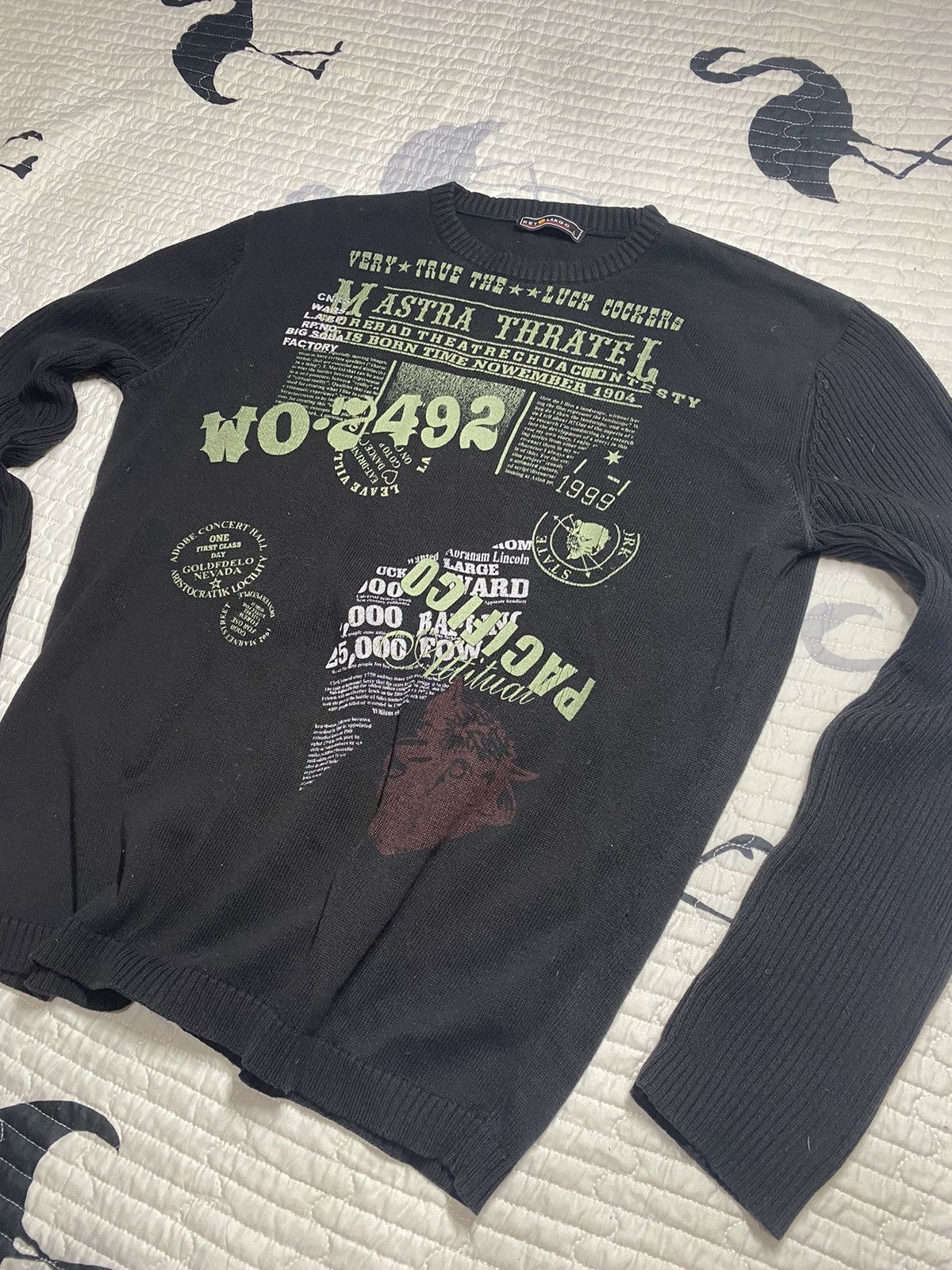 If Six Was Nine Vintage Y2K Print Avant Garde Sweater black lgb Size M Size US M / EU 48-50 / 2 - 5 Thumbnail