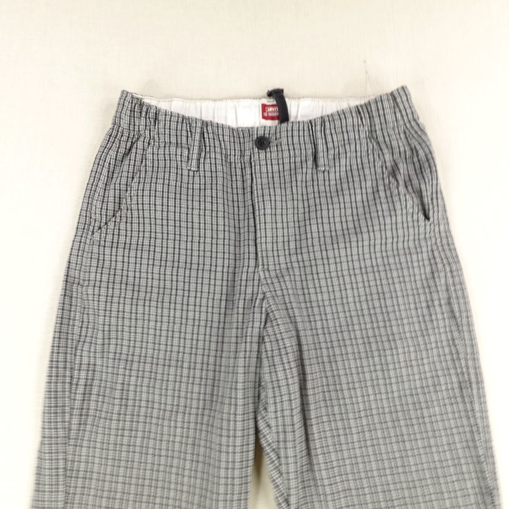 Levi's Levis Pants Mens Small Gray Plaid XX Chino EZ Elastic Waist Twill Straight Leg Size US 29 - 2 Thumbnail