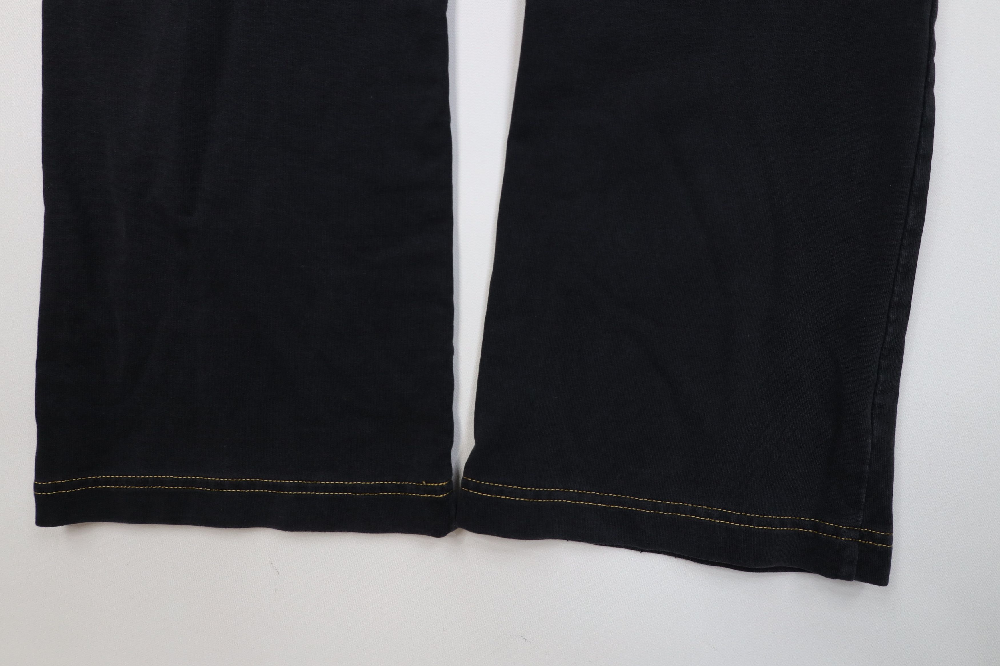 Vintage Vintage 90s Y2K Streetwear Ribbed Knit Rivet Pants Black Size 27" / US 4 / IT 40 - 13 Thumbnail