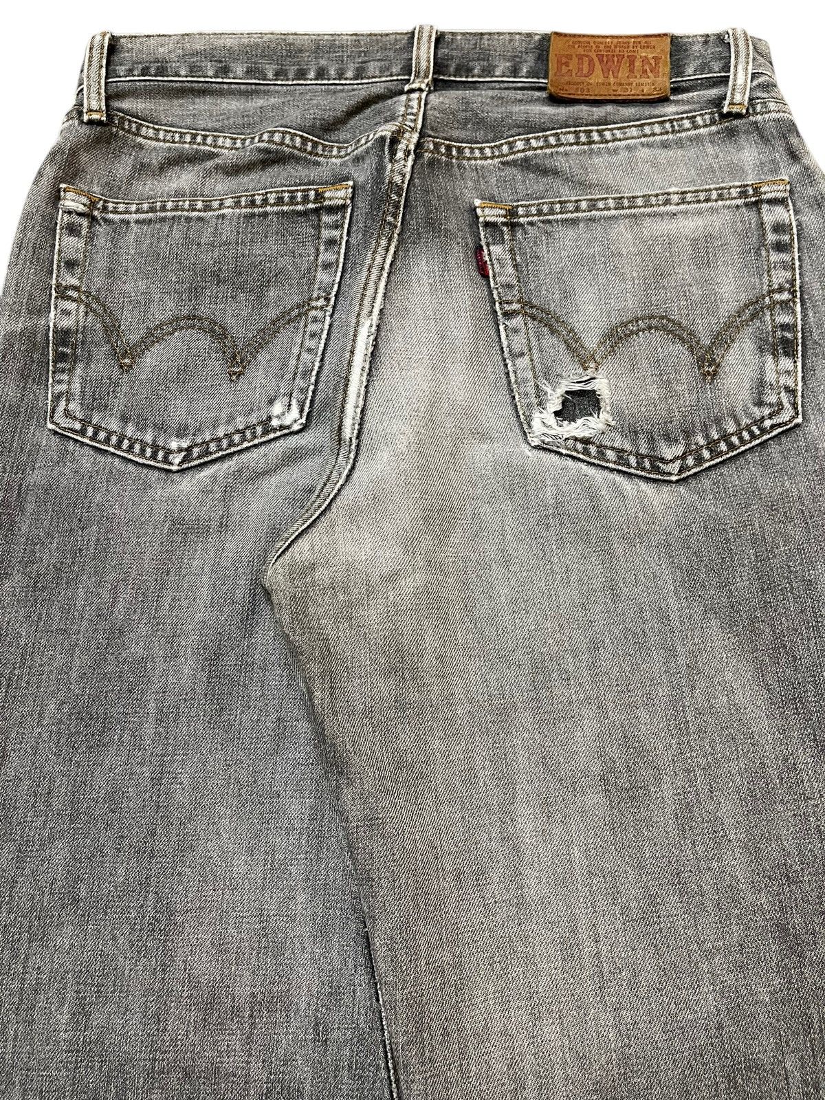 Edwin Vintage Edwin 503 Faded Wash Style Distressed Baggy Jeans Size US 31 - 6 Thumbnail